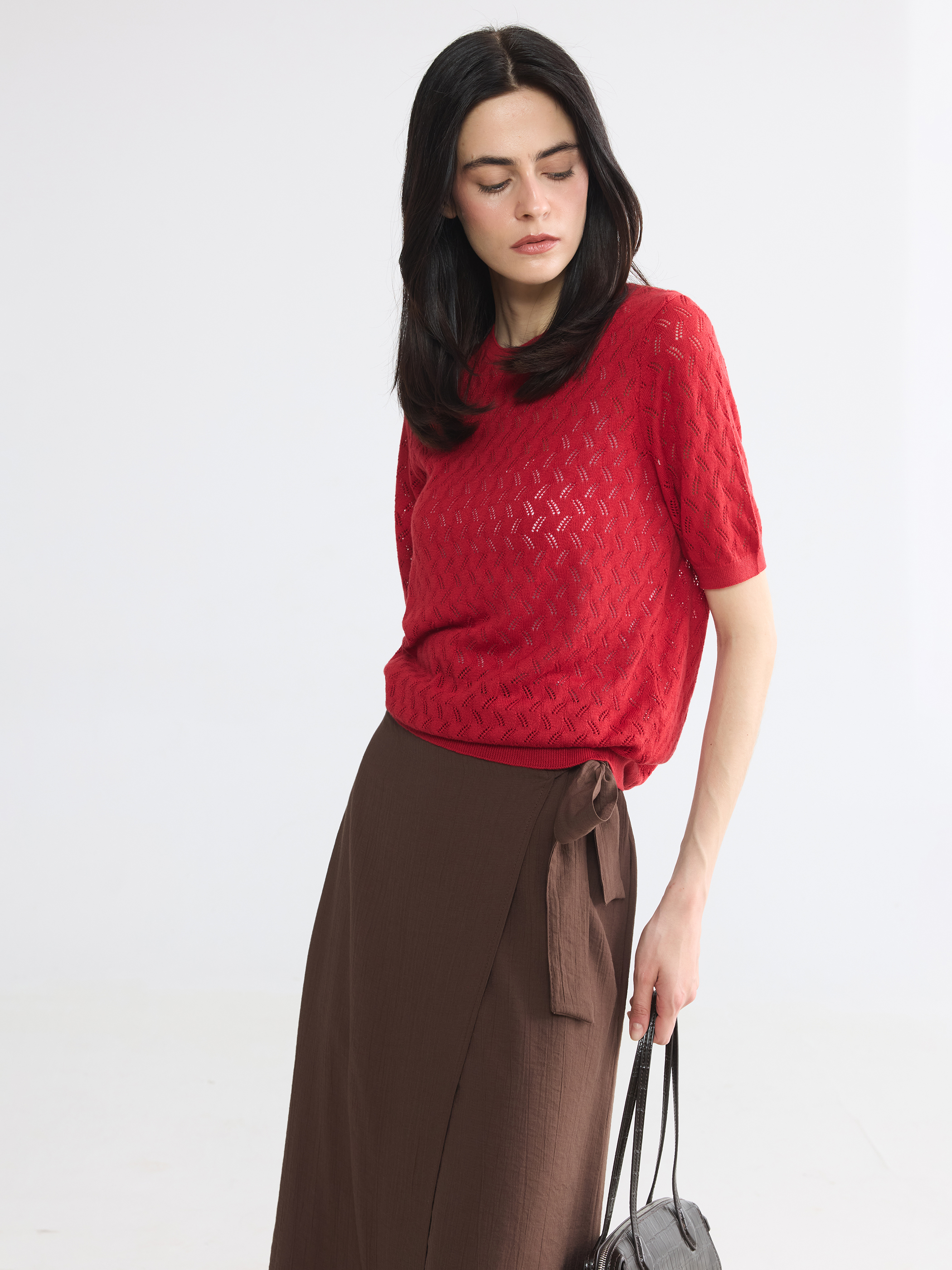 LCW EVERYDAY Bisiklet Yaka Ajurlu Kadın Triko Kazak