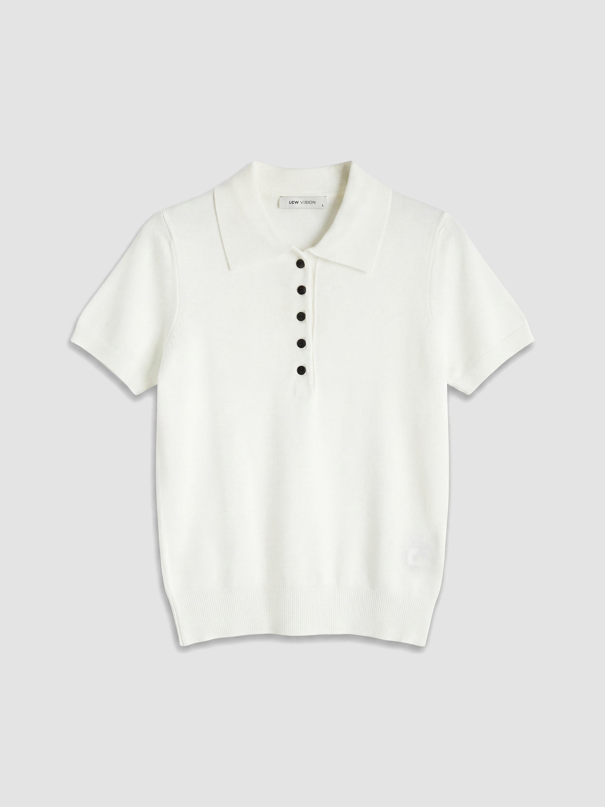 LCW Vision Polo Yaka Kadın Triko Kazak görsel 5
