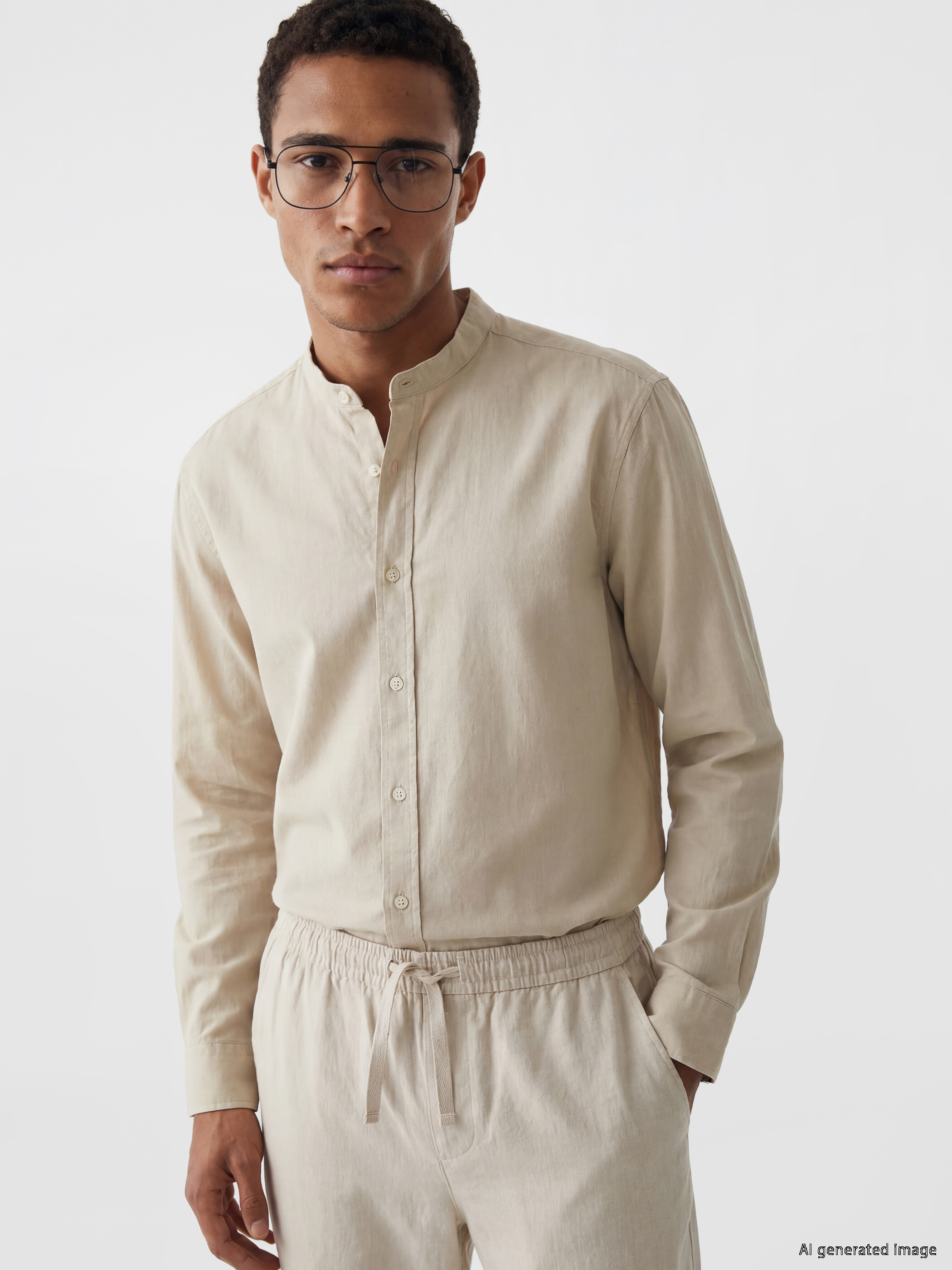 LCW Vision Regular Fit Keten Karışımlı Erkek Gömlek