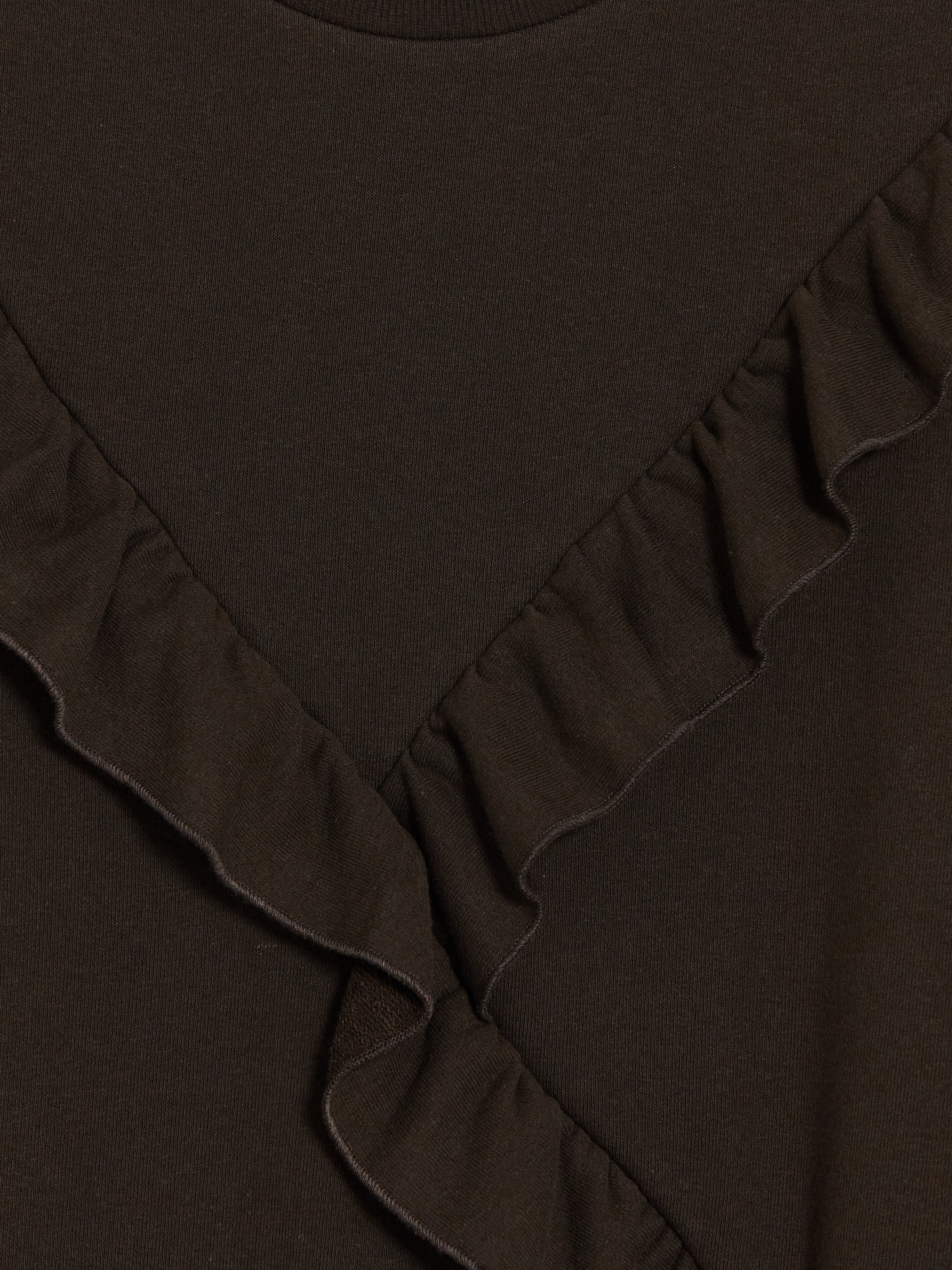 LC WAIKIKI Bisiklet Yaka Fırfırlı Kadın Sweatshirt Tunik görsel 6