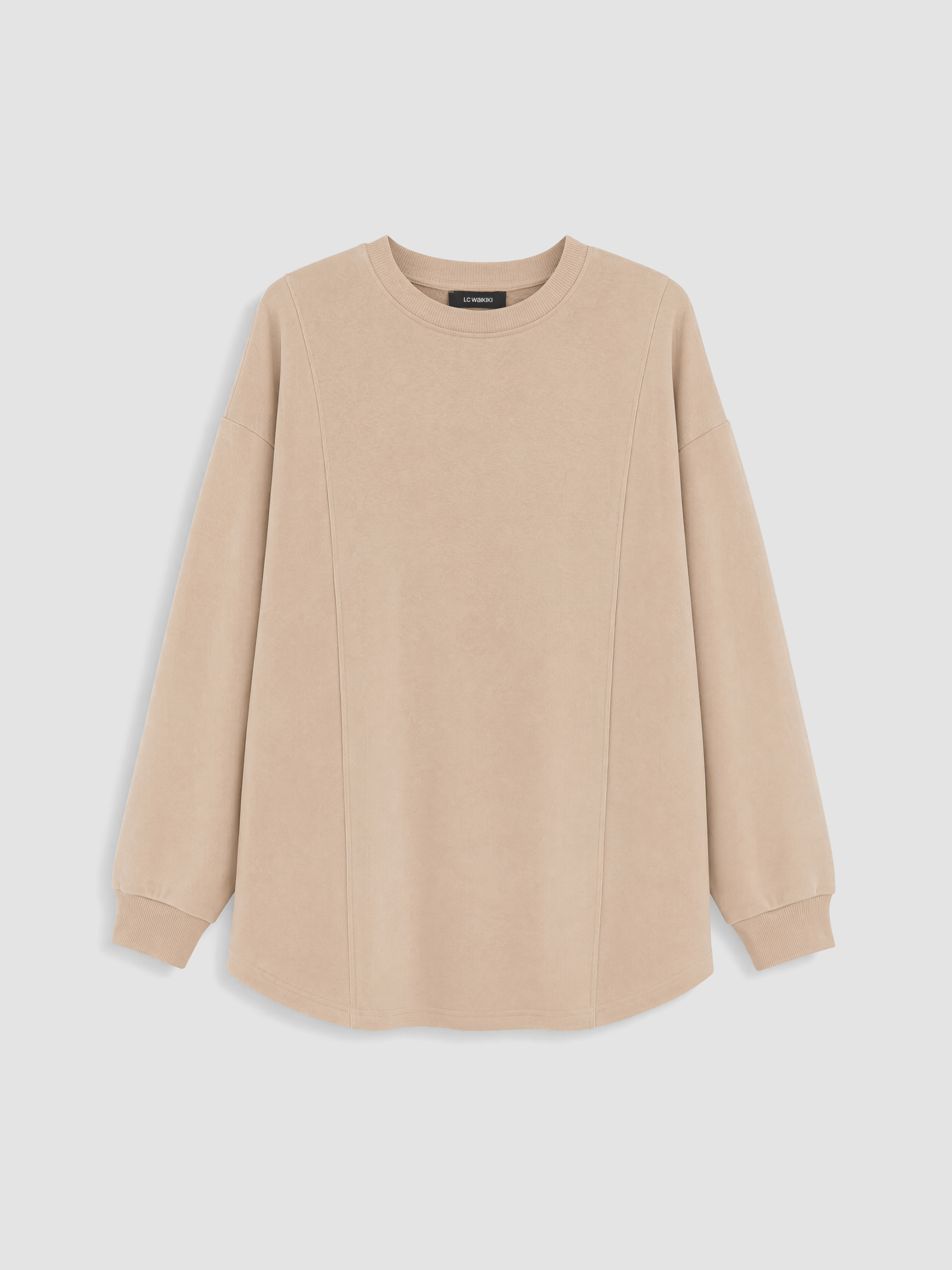 LC WAIKIKI Bisiklet Yaka Kadın Sweatshirt Tunik görsel 5