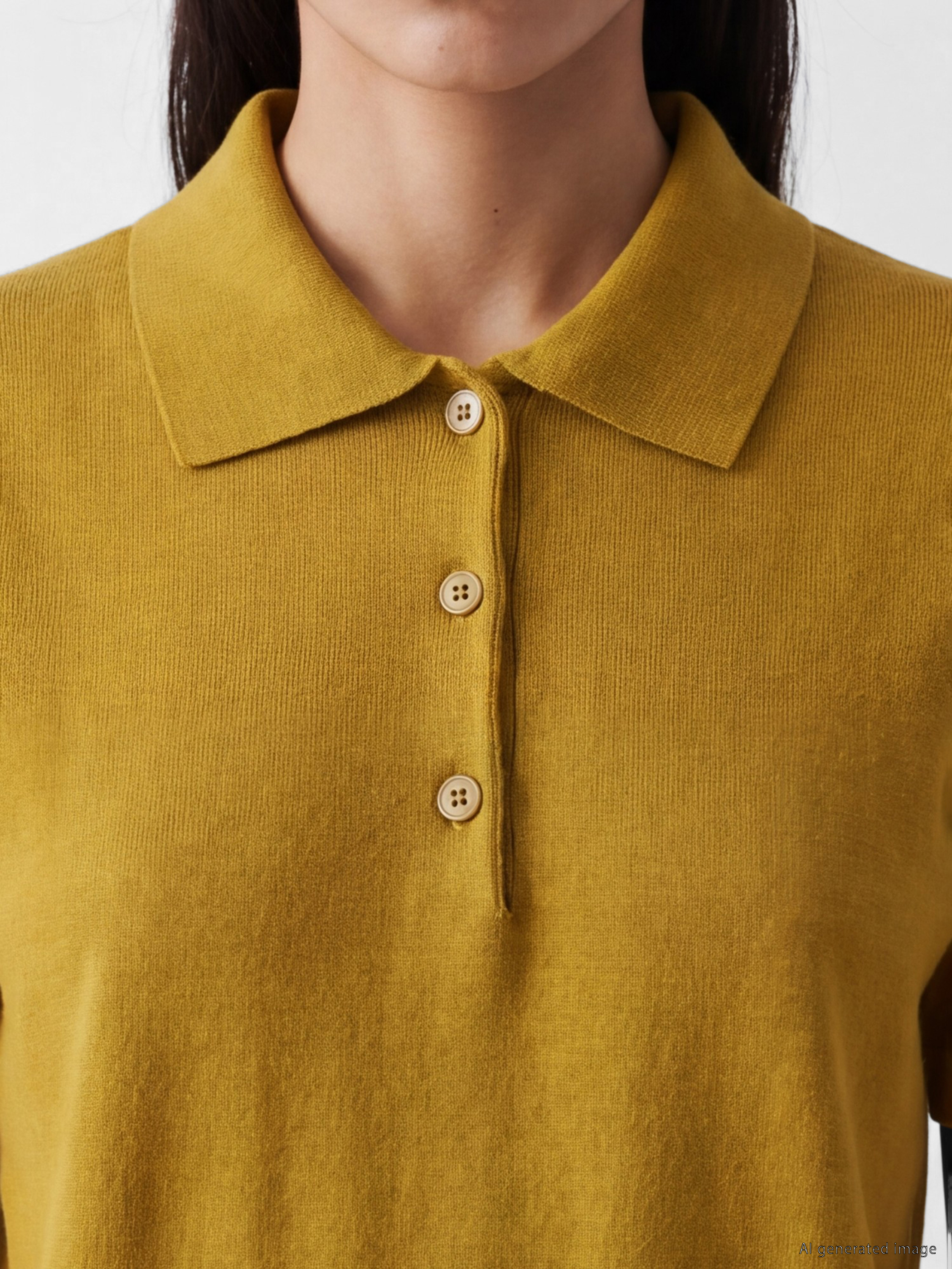 LCW Vision Polo Yaka Kadın Triko Kazak görsel 3
