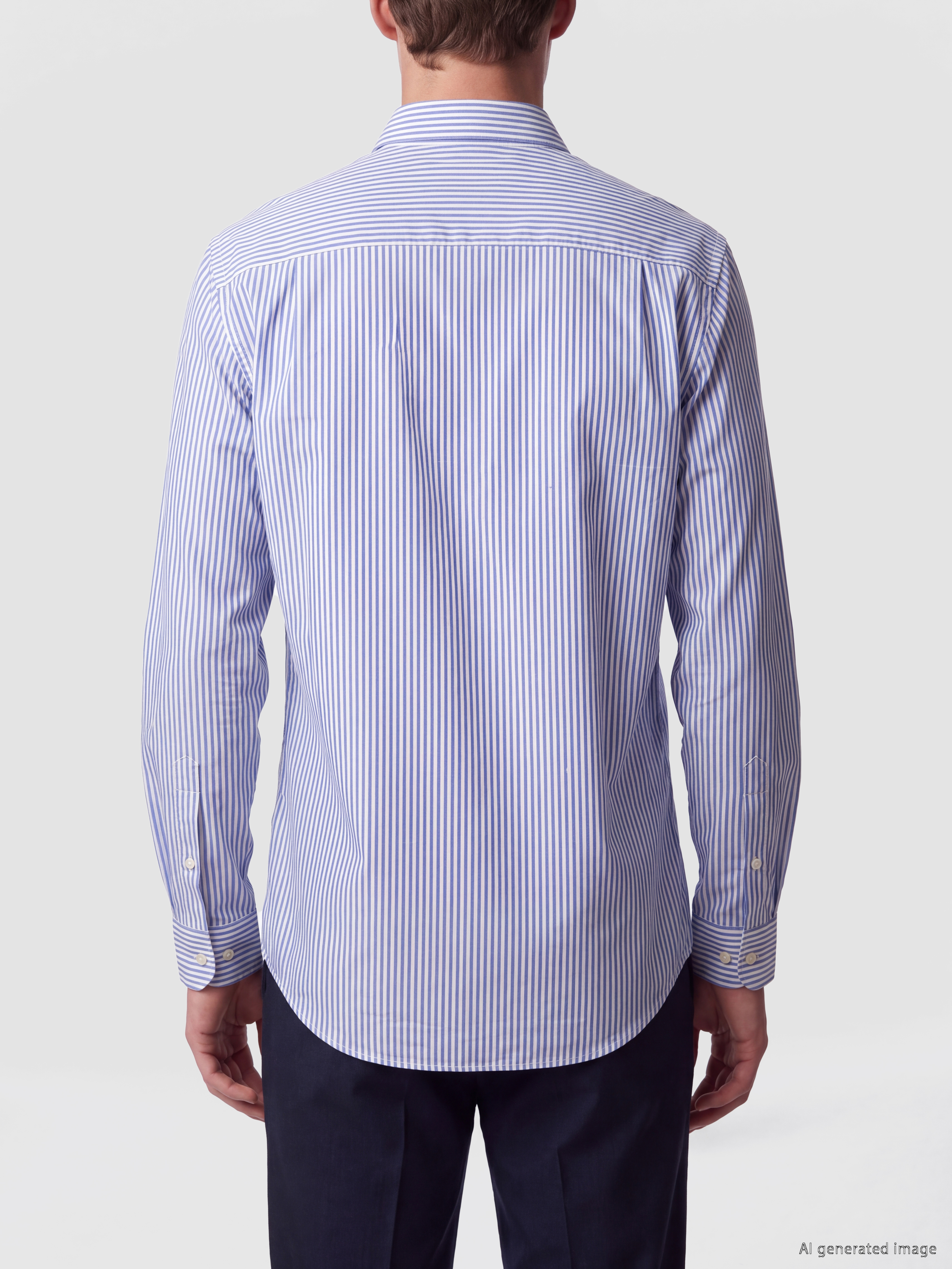 SOUTHBLUE Regular Fit Çizgili Oxford Erkek Gömlek görsel 4