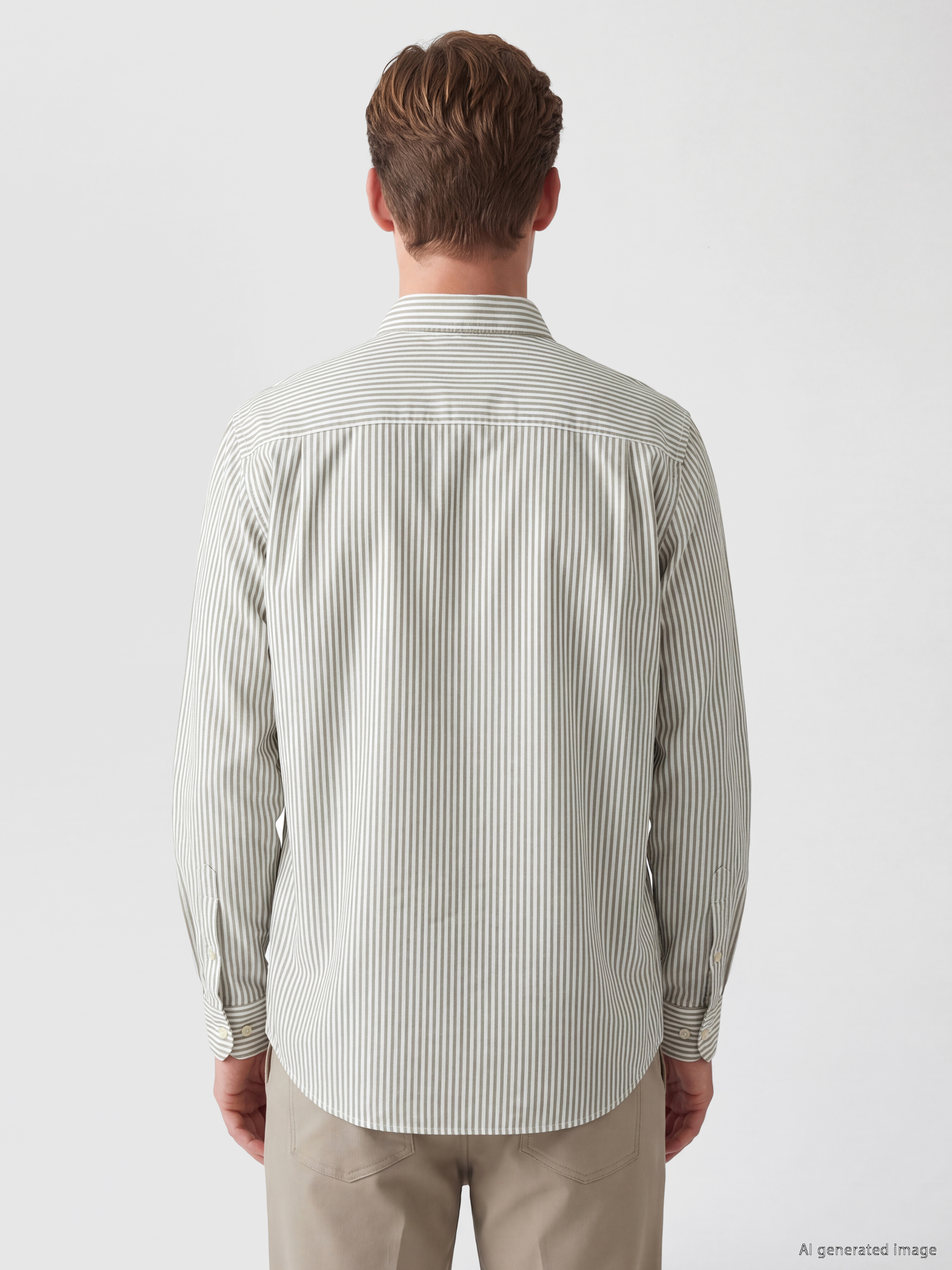 SOUTHBLUE Regular Fit Çizgili Oxford Erkek Gömlek görsel 4