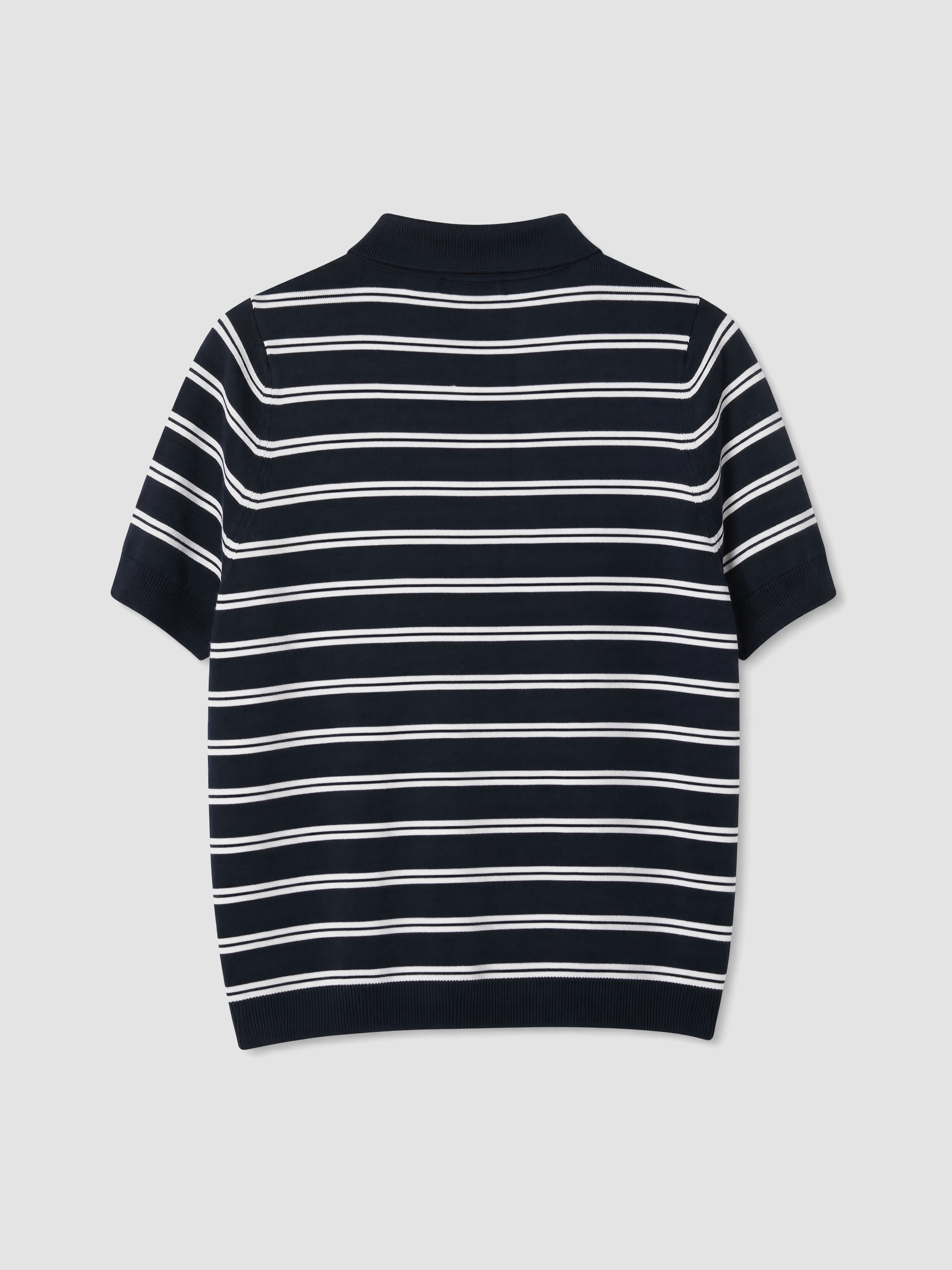 LCW Modest Polo Yaka Çizgili Kadın Triko Kazak görsel 7
