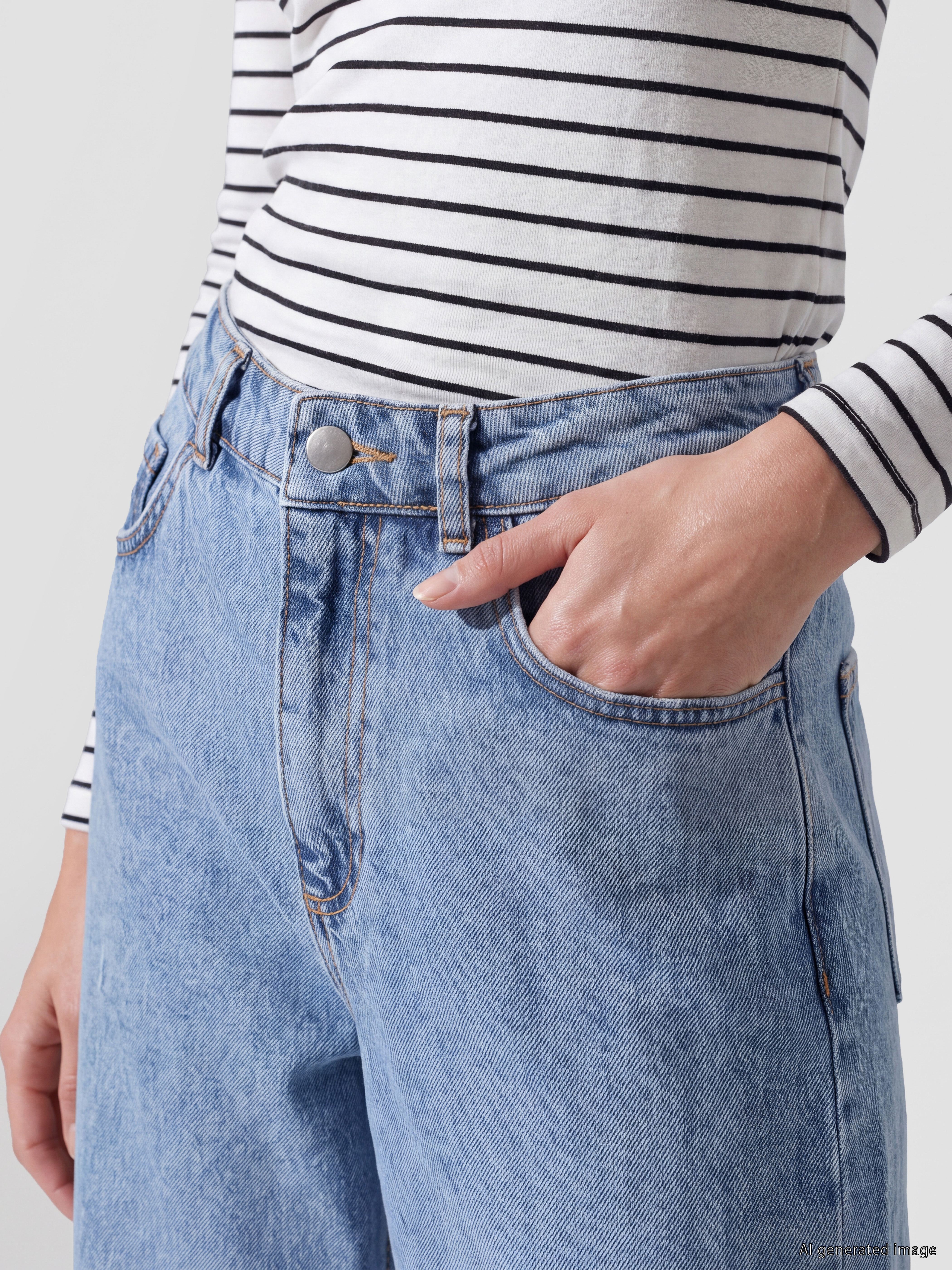 LC WAIKIKI Baggy Fit Kadın Jean Pantolon görsel 3