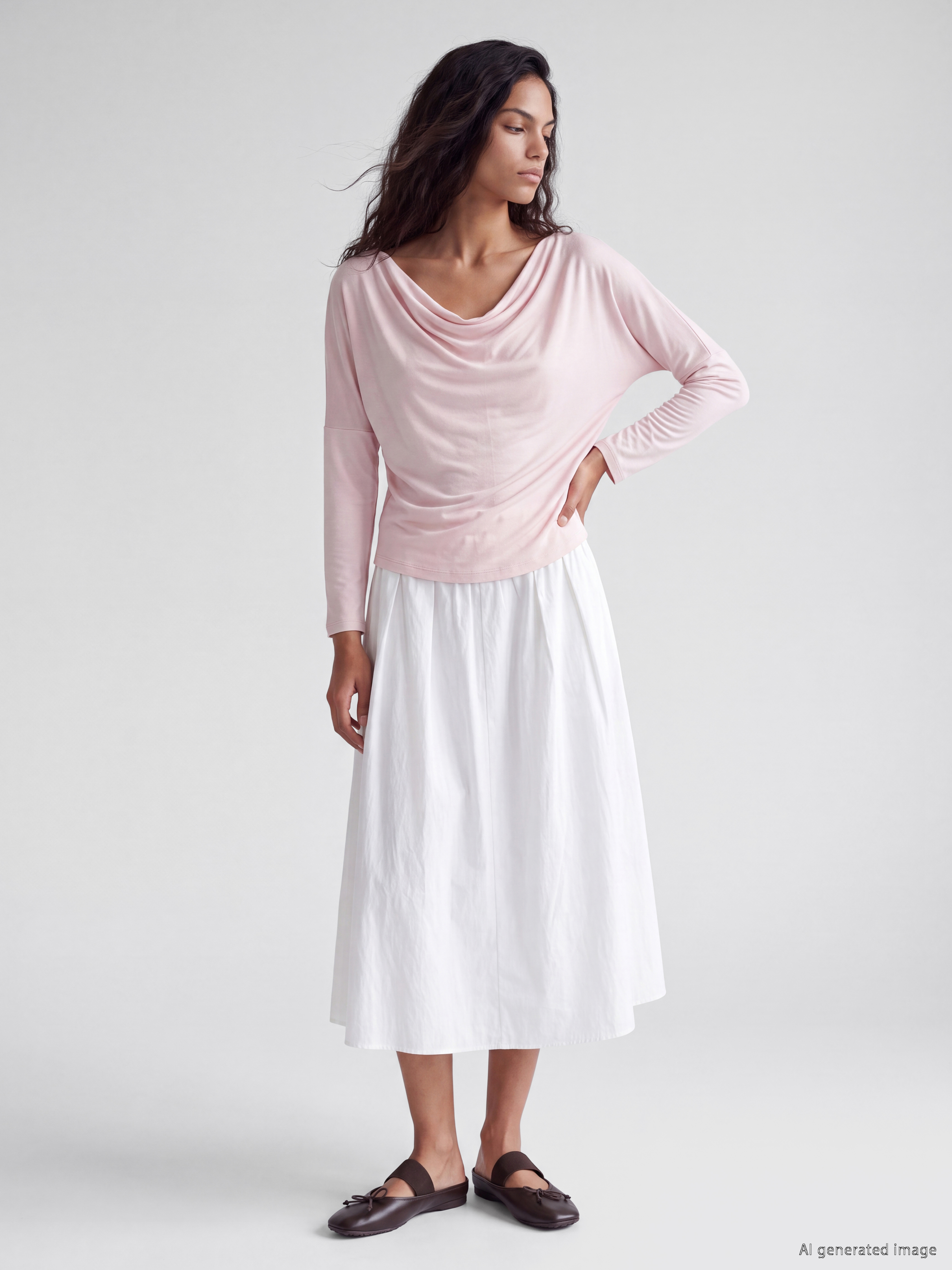 XSIDE Kayık Yaka Modal Karışımlı Bluz görsel 2