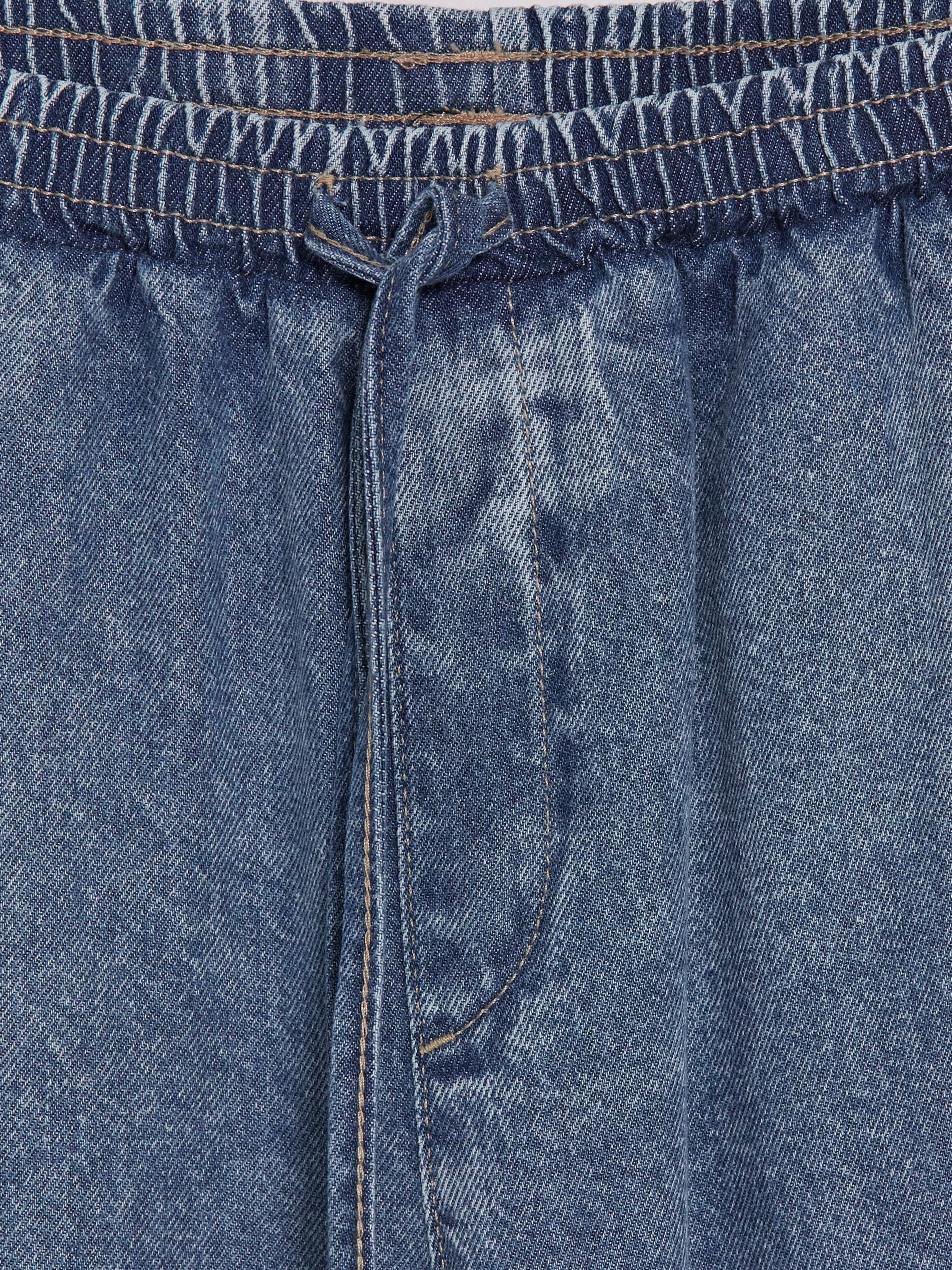 LCWAIKIKI Classic Beli Lastikli Straight Fit Kadın Jean Pantolon görsel 7