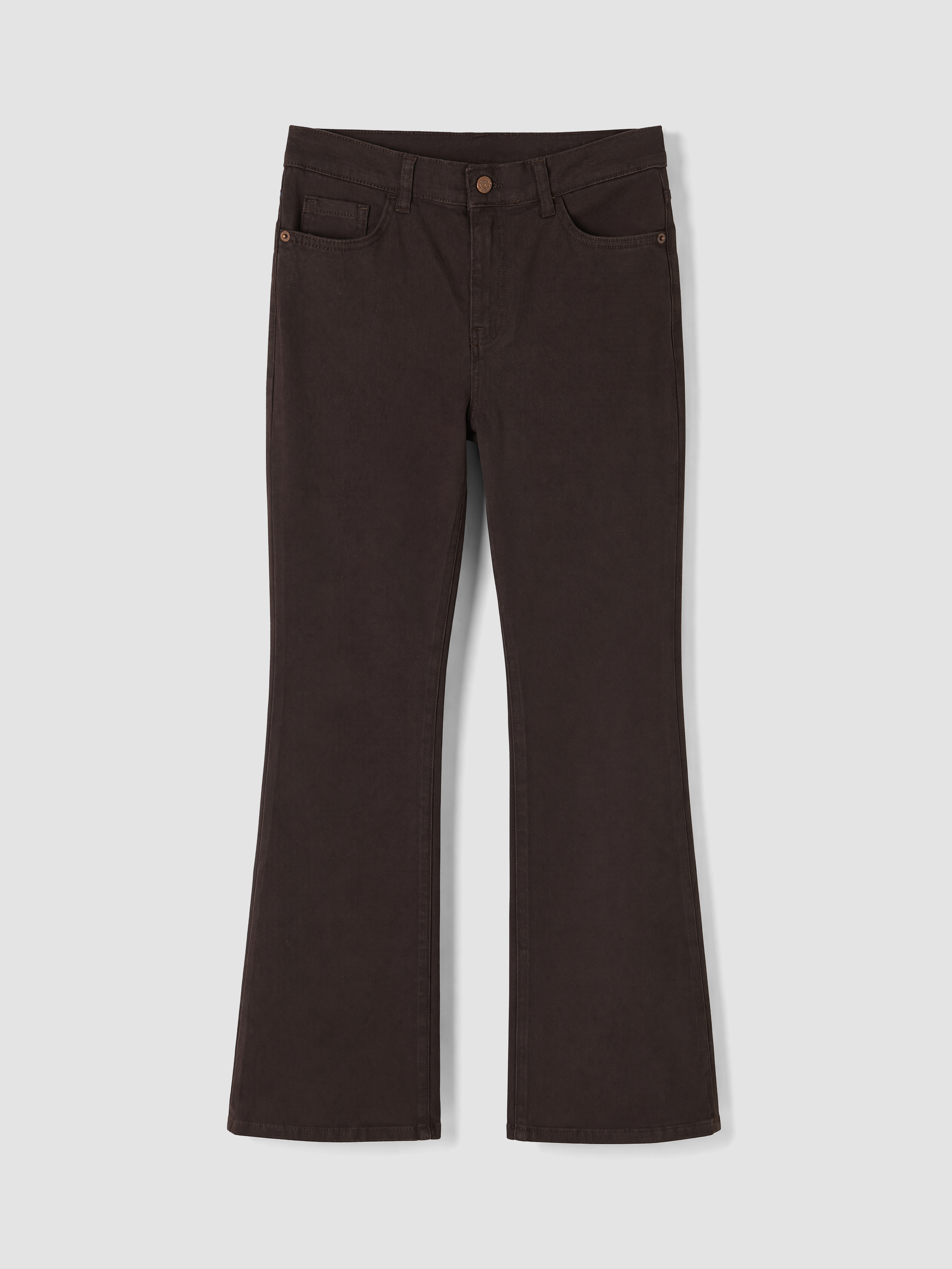 LC WAIKIKI Yüksek Bel Flare Kadın Jean Pantolon görsel 5