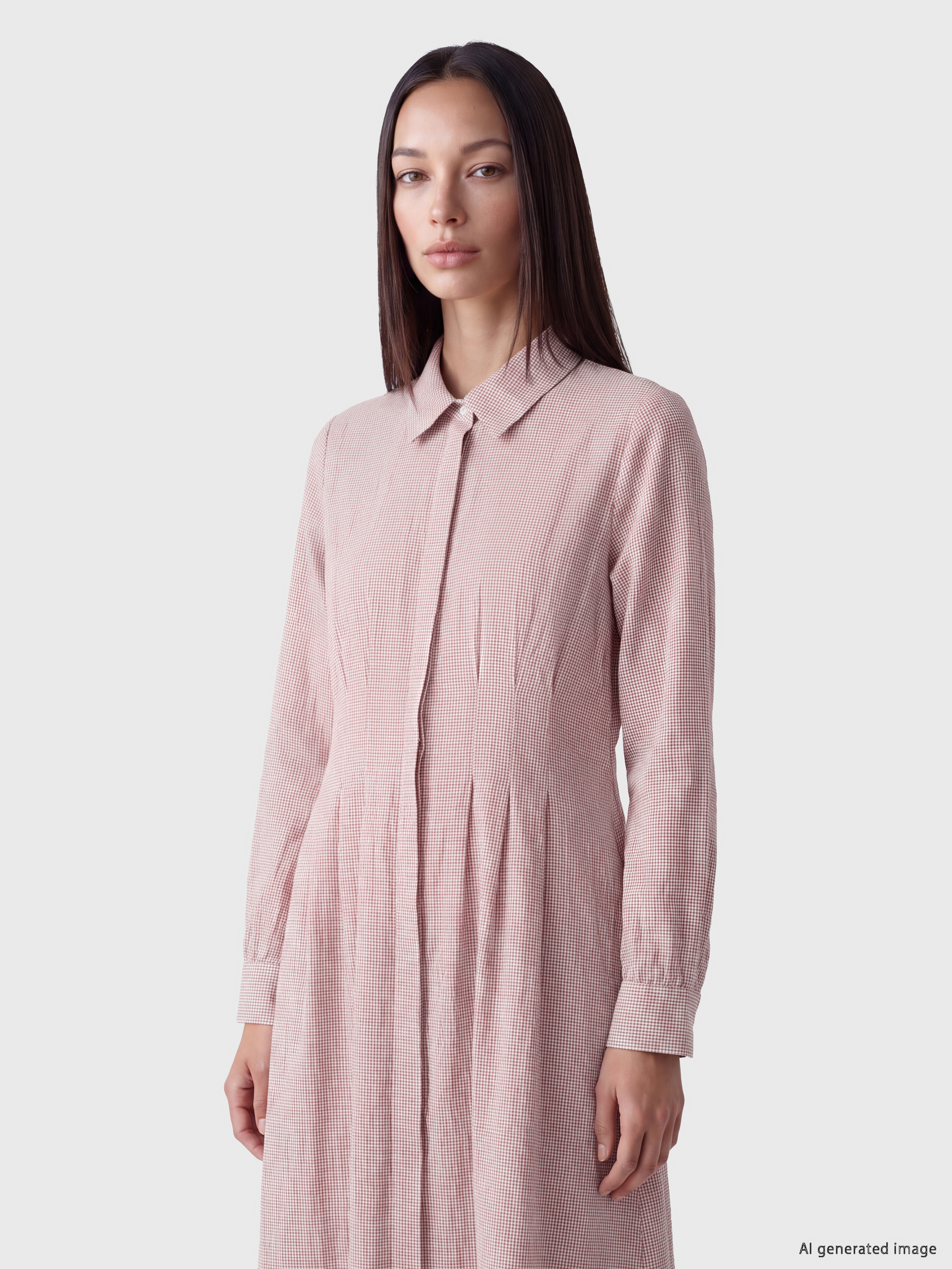 LCW EVERYDAY Ekose Poplin Gömlek Elbise görsel 2