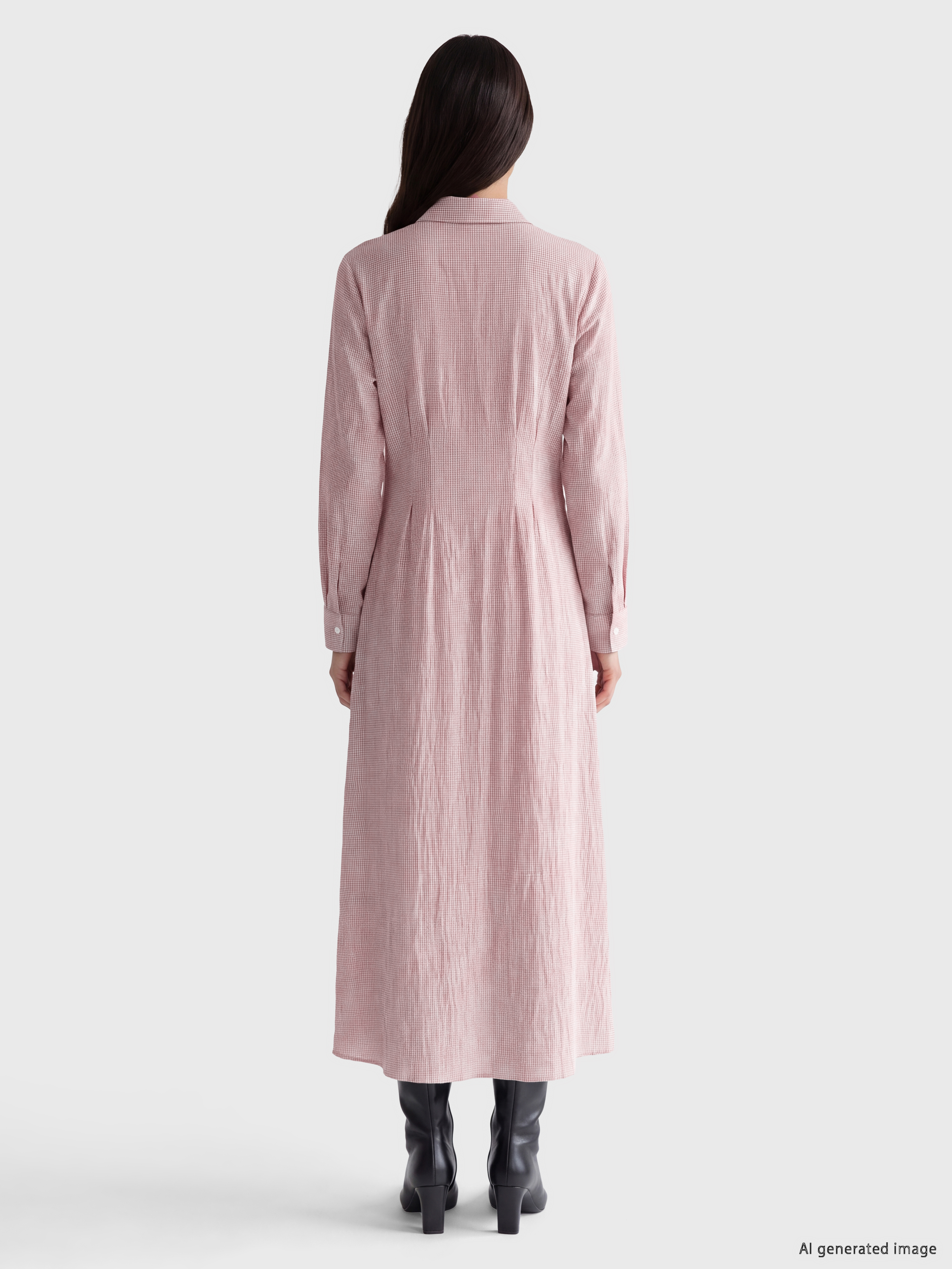 LCW EVERYDAY Ekose Poplin Gömlek Elbise görsel 4