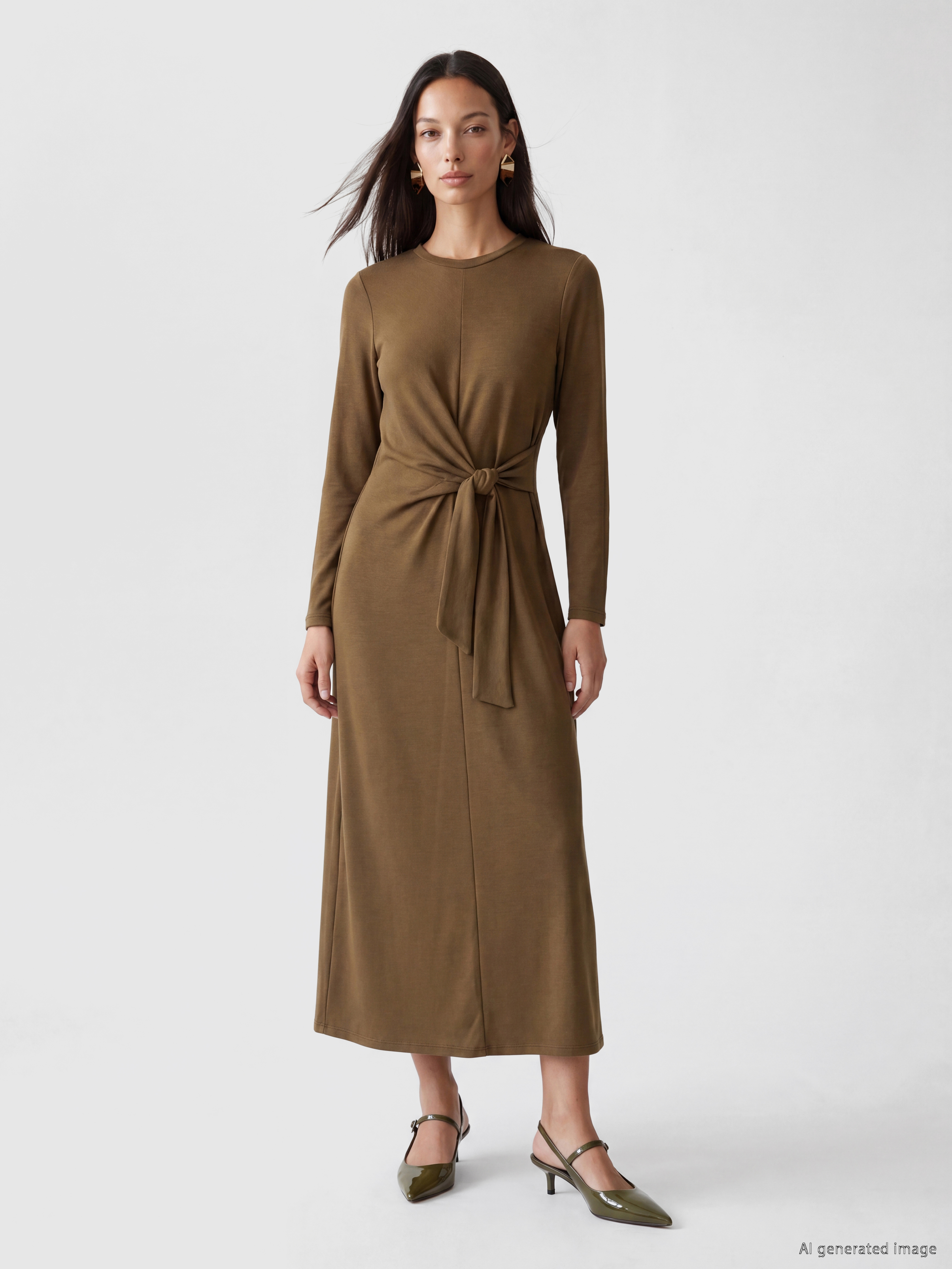 LCW EVERYDAY Soft Touch Beli Bağlamalı Elbise