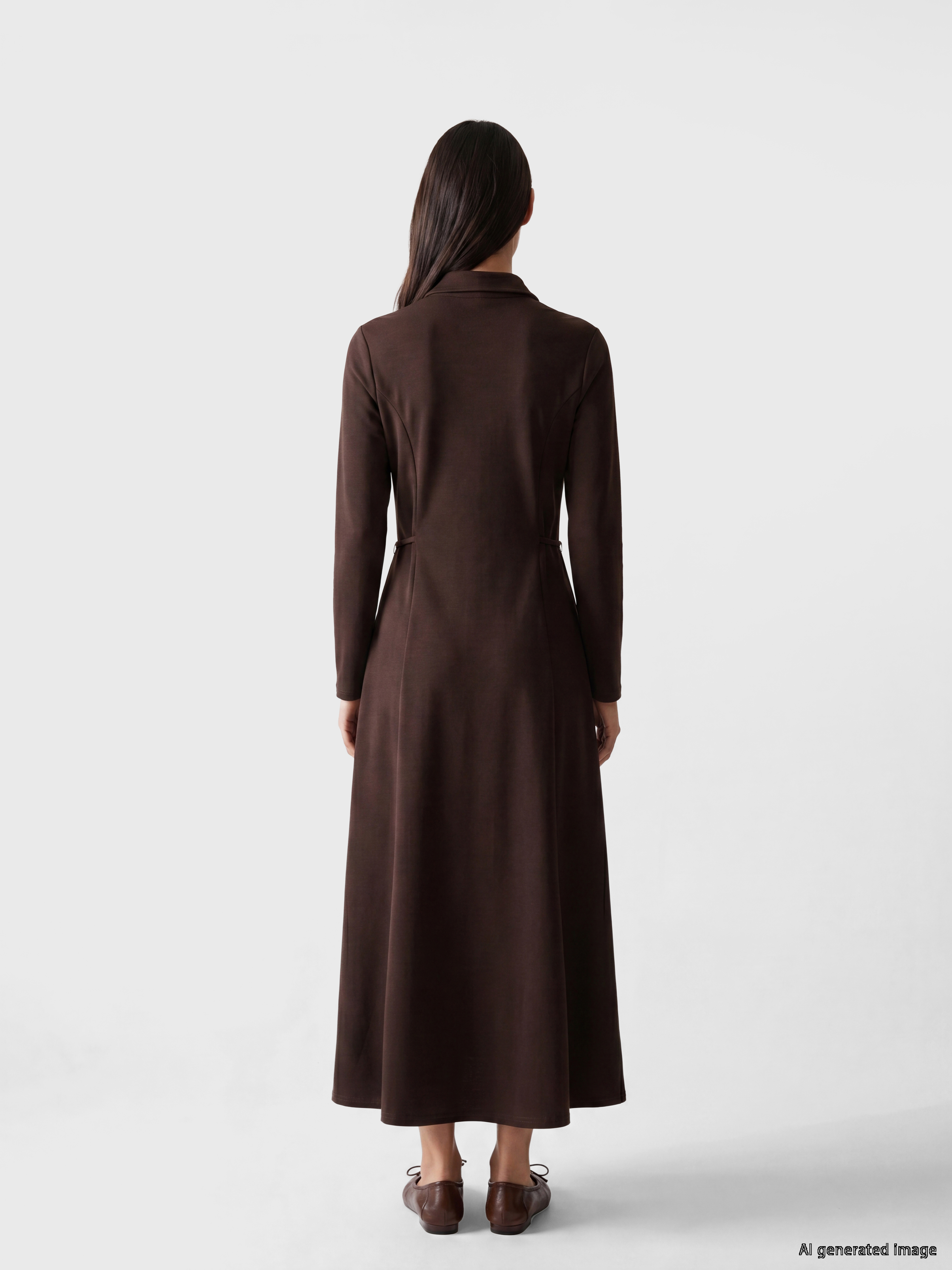 LCW EVERYDAY Polo Yaka Belden Oturtmalı Elbise görsel 4