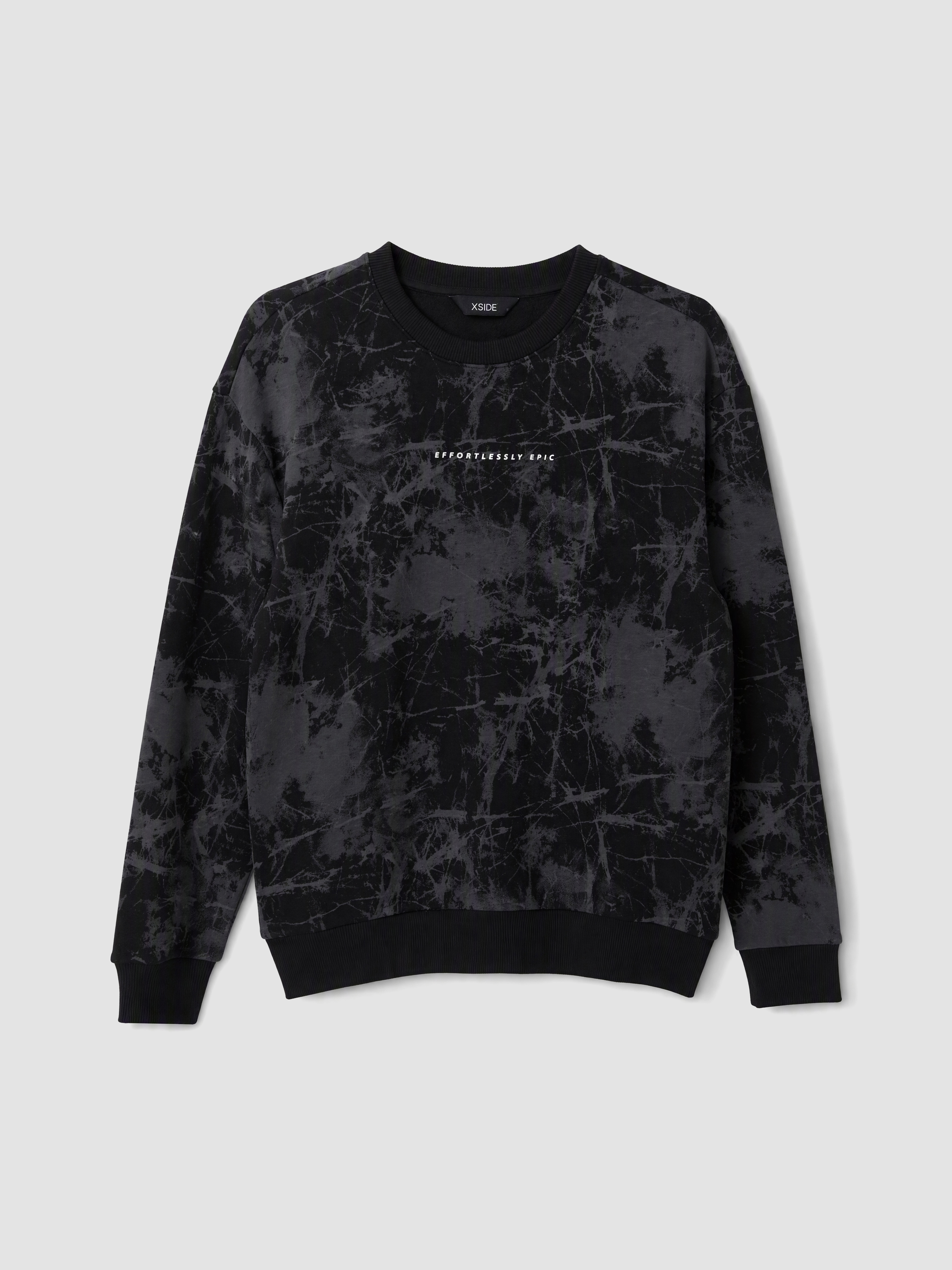 XSIDE Baskılı Erkek Kalın Sweatshirt görsel 5