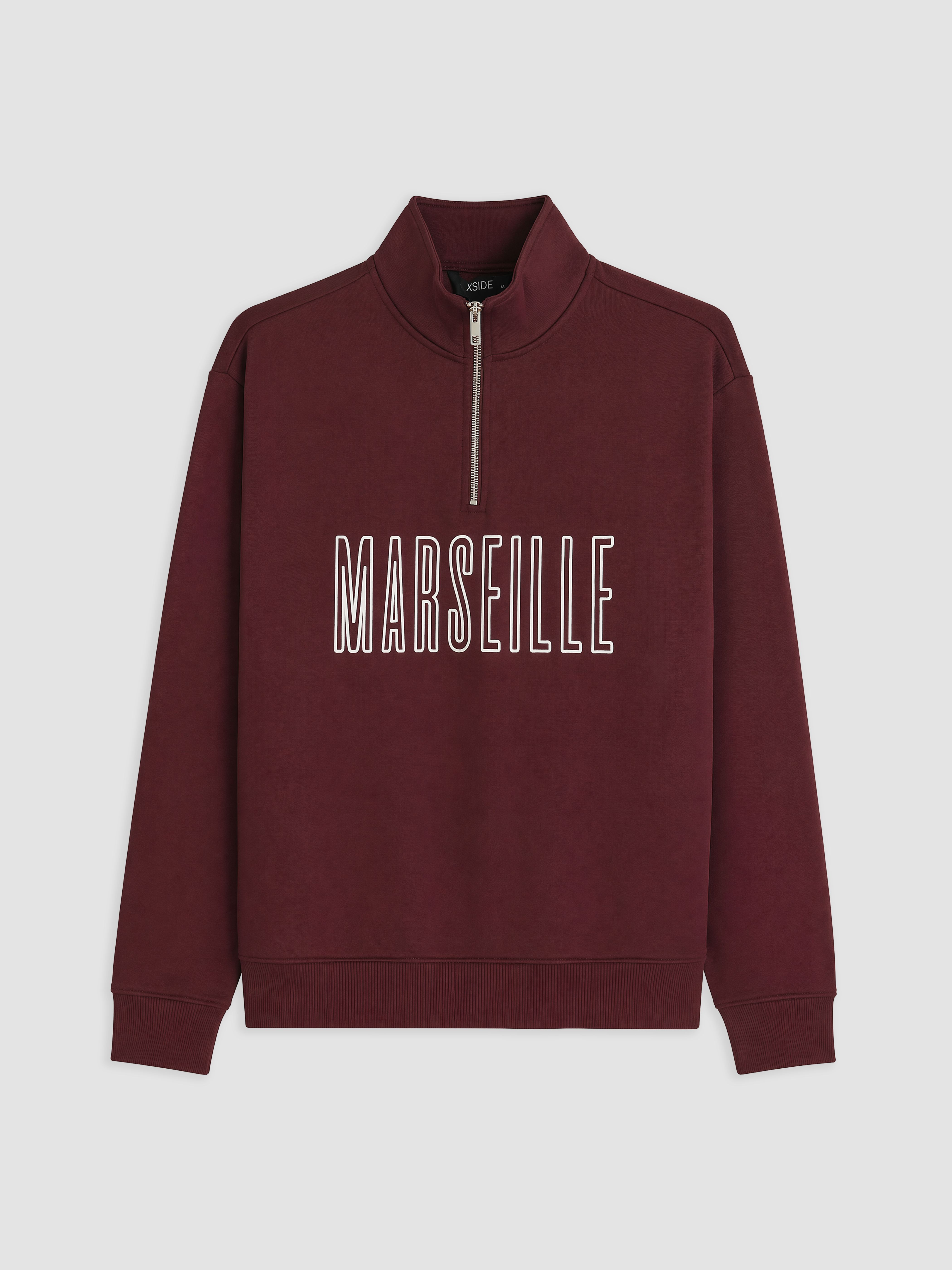 XSIDE Dik Yaka Marseille Baskılı Erkek Kalın Sweatshirt görsel 5