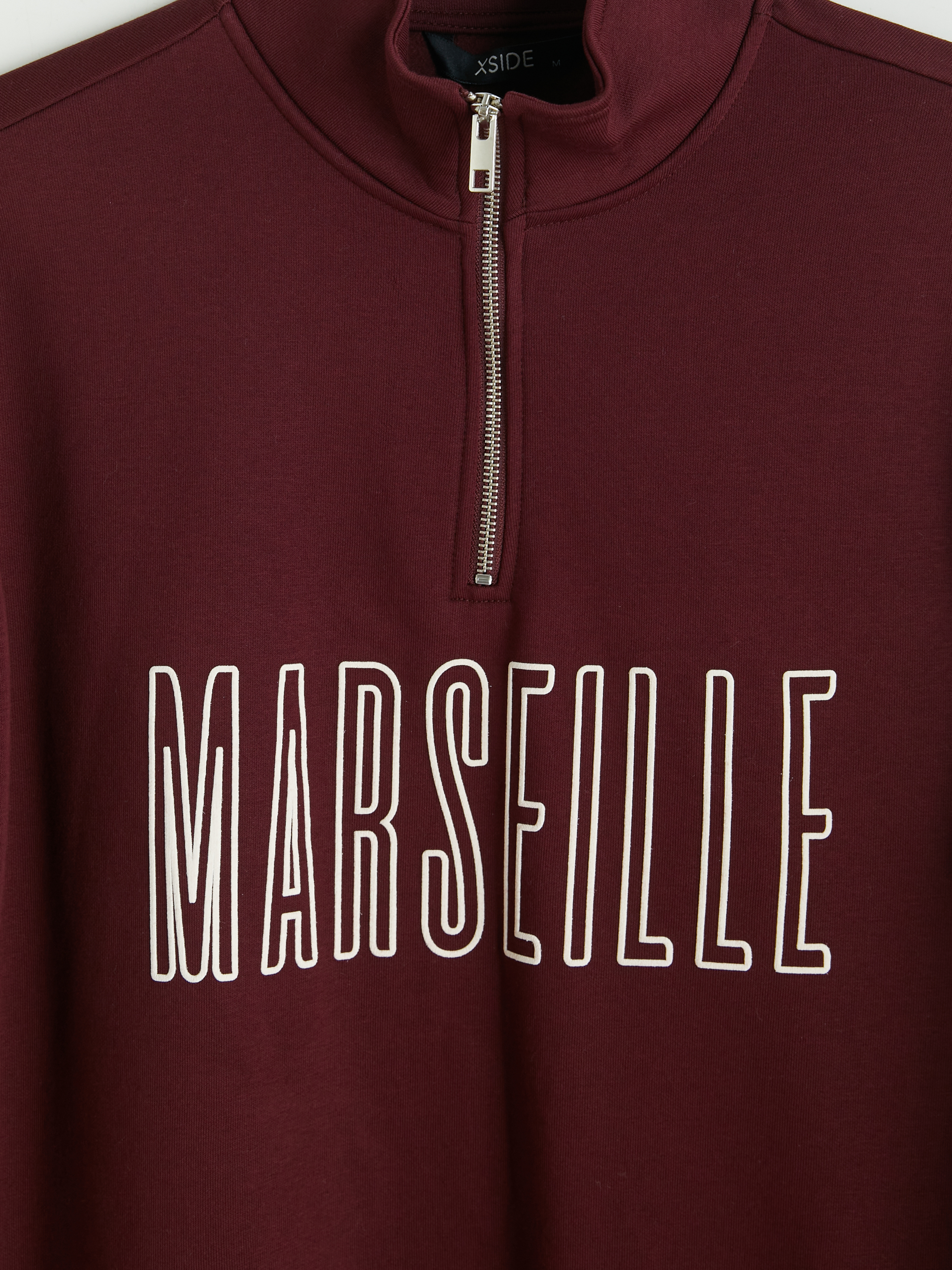 XSIDE Dik Yaka Marseille Baskılı Erkek Kalın Sweatshirt görsel 7