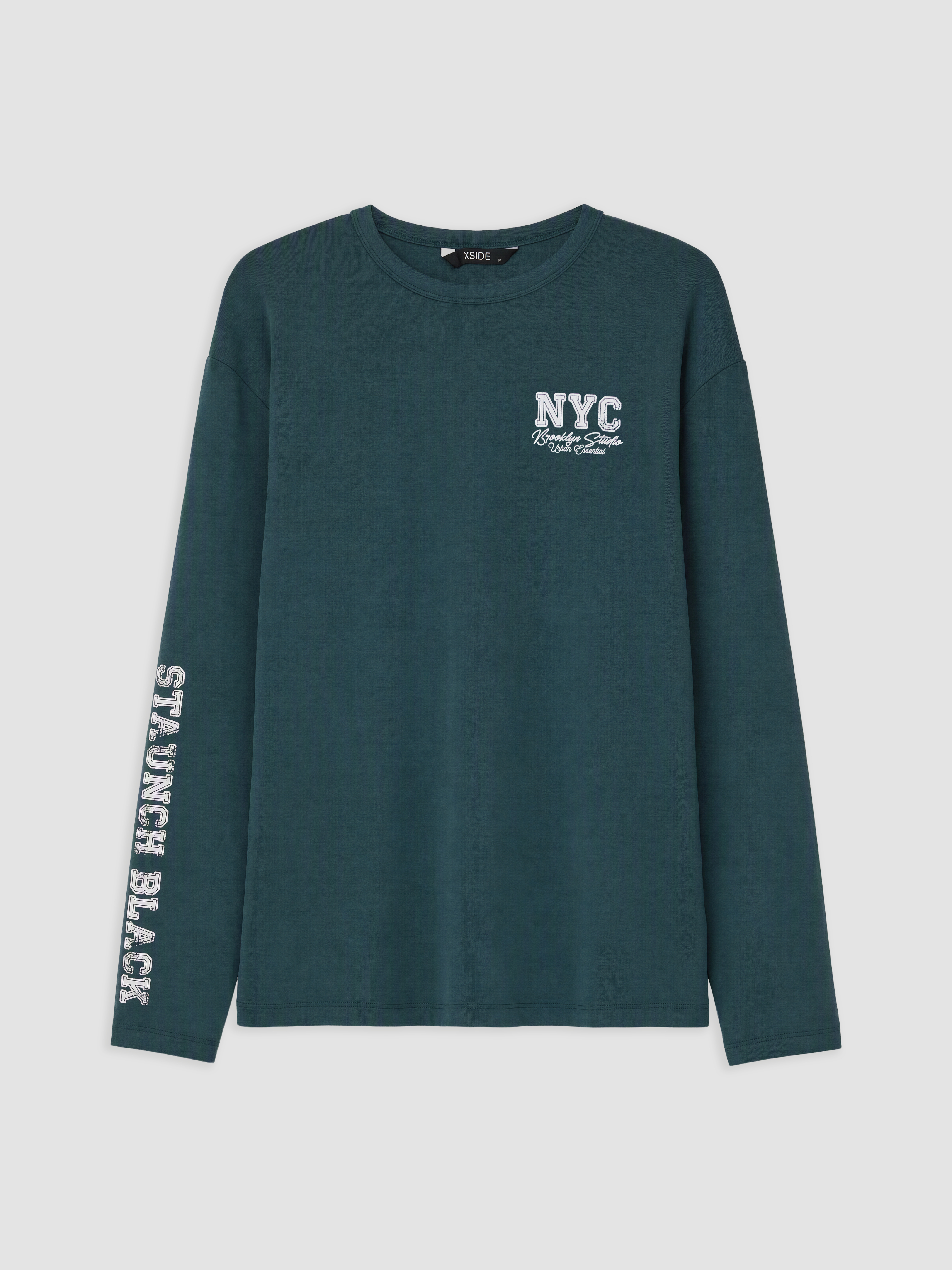 XSIDE Bisiklet Yaka NYC Baskılı Sweatshirt görsel 5