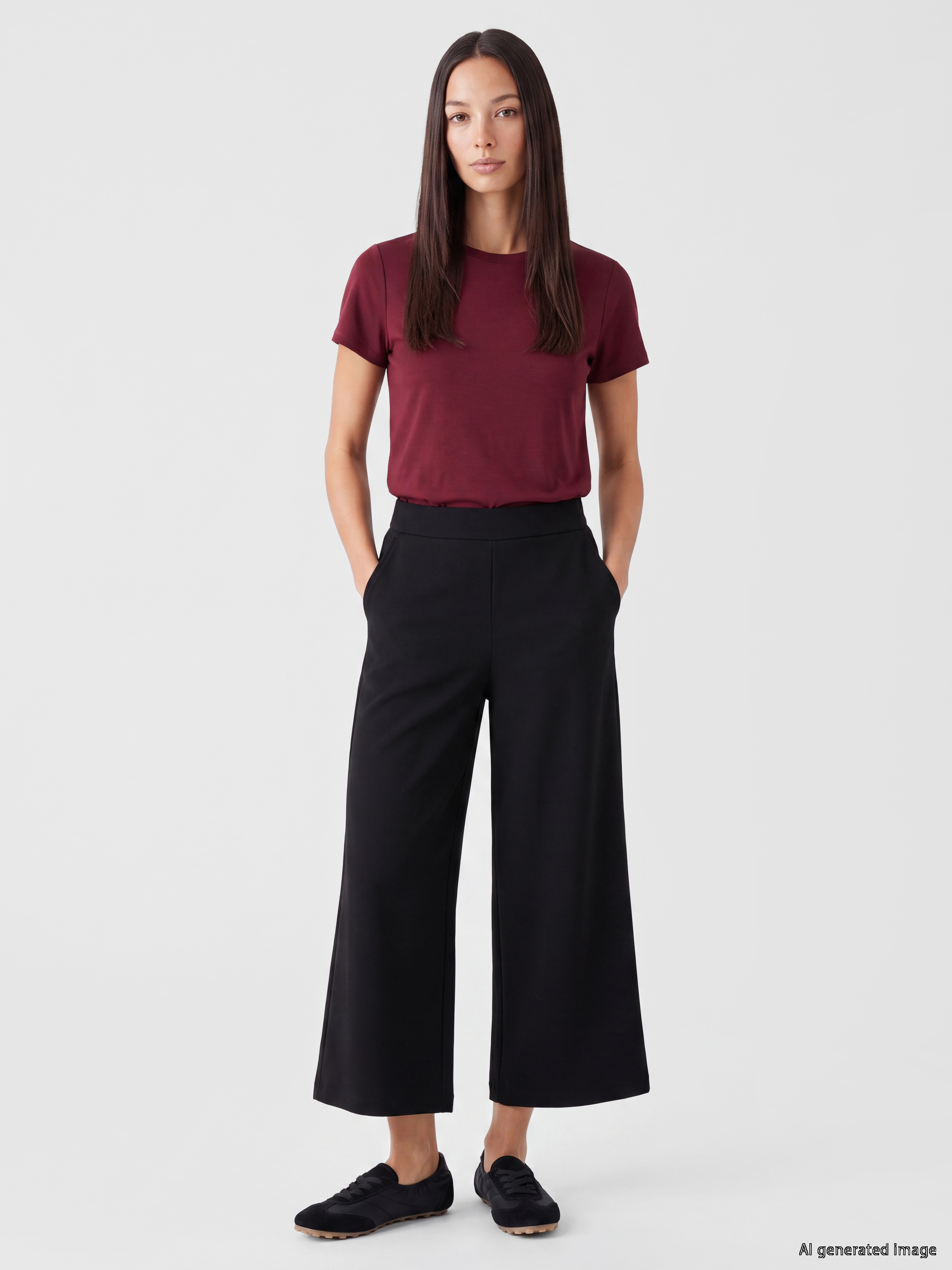 LCWAIKIKI Classic Beli Lastikli Geniş Paça Kadın Pantolon