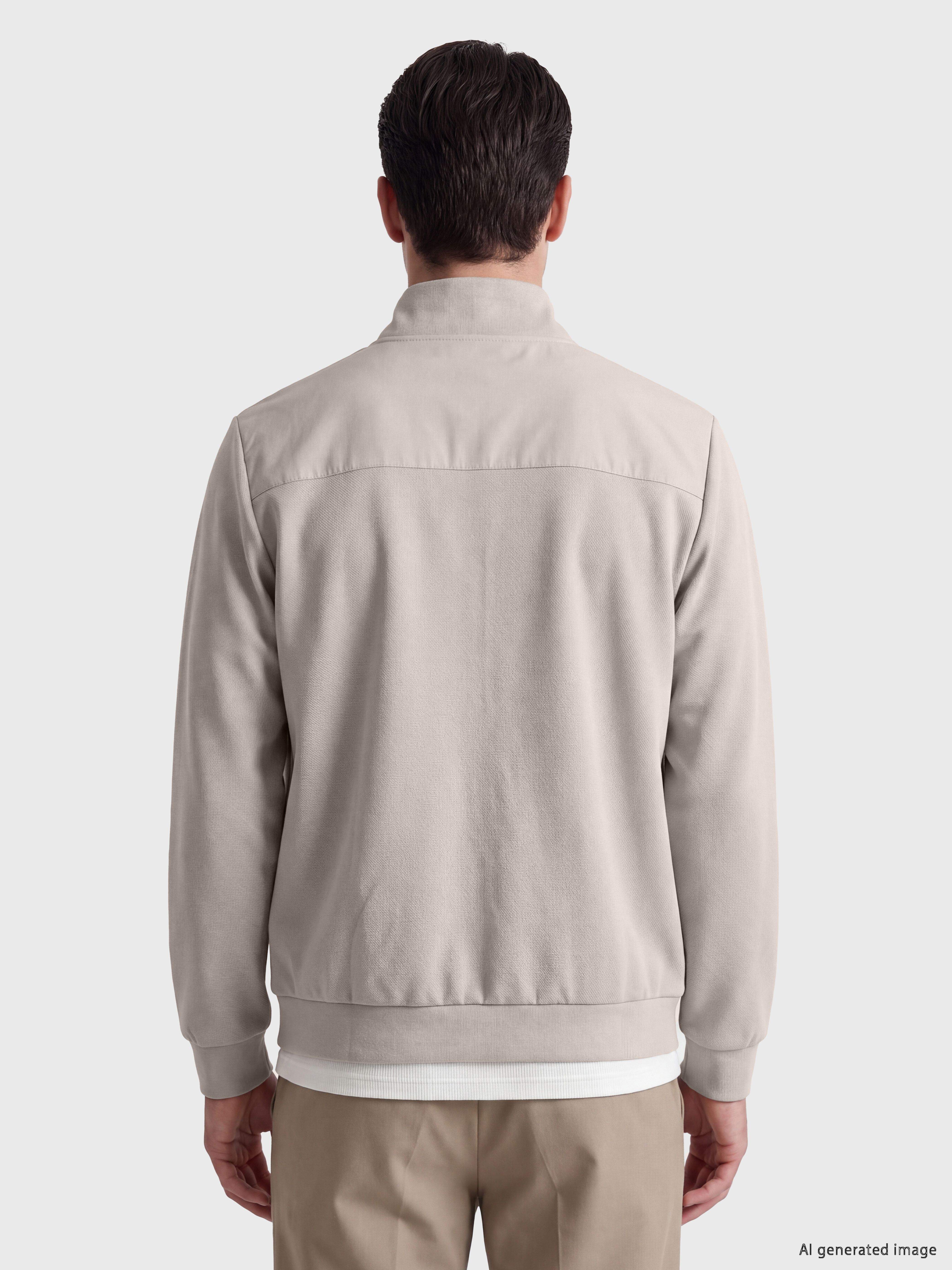 LCWAIKIKI Classic Dik Yaka Erkek Fermuarlı Sweatshirt görsel 3