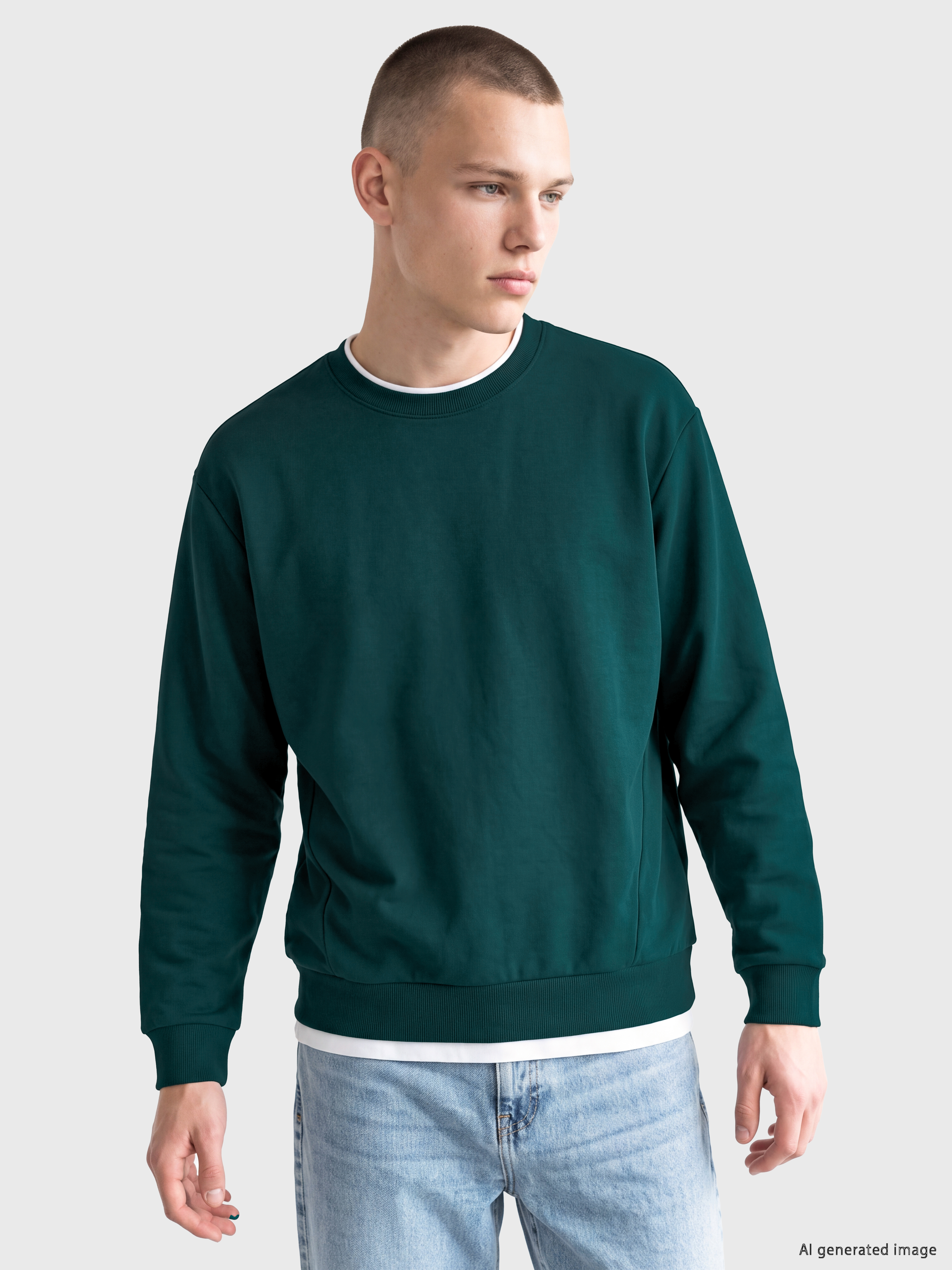 XSIDE Bisiklet Yaka Erkek Sweatshirt