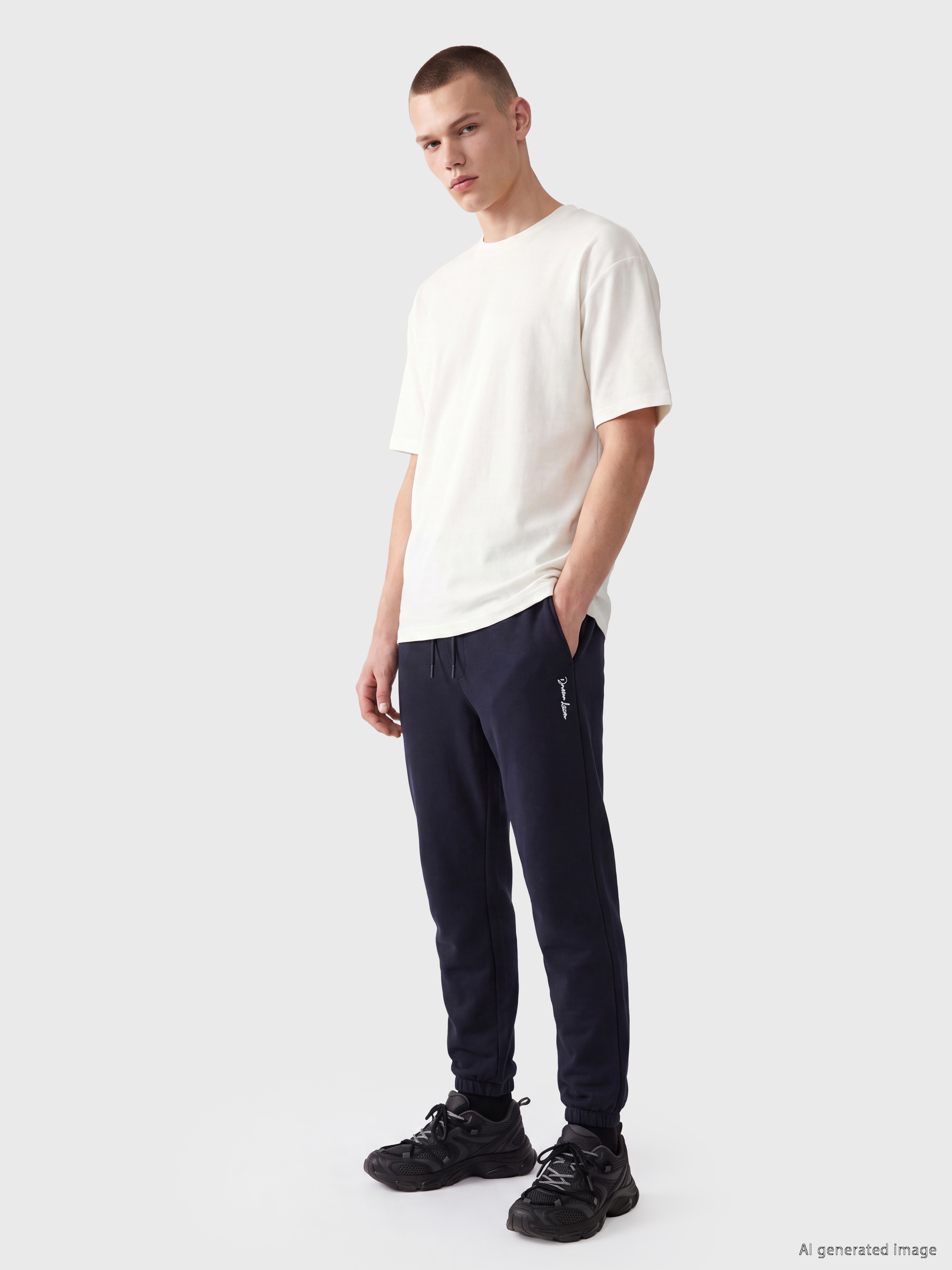 XSIDE Regular Fit Nakışlı Erkek Jogger Eşofman Altı görsel 2