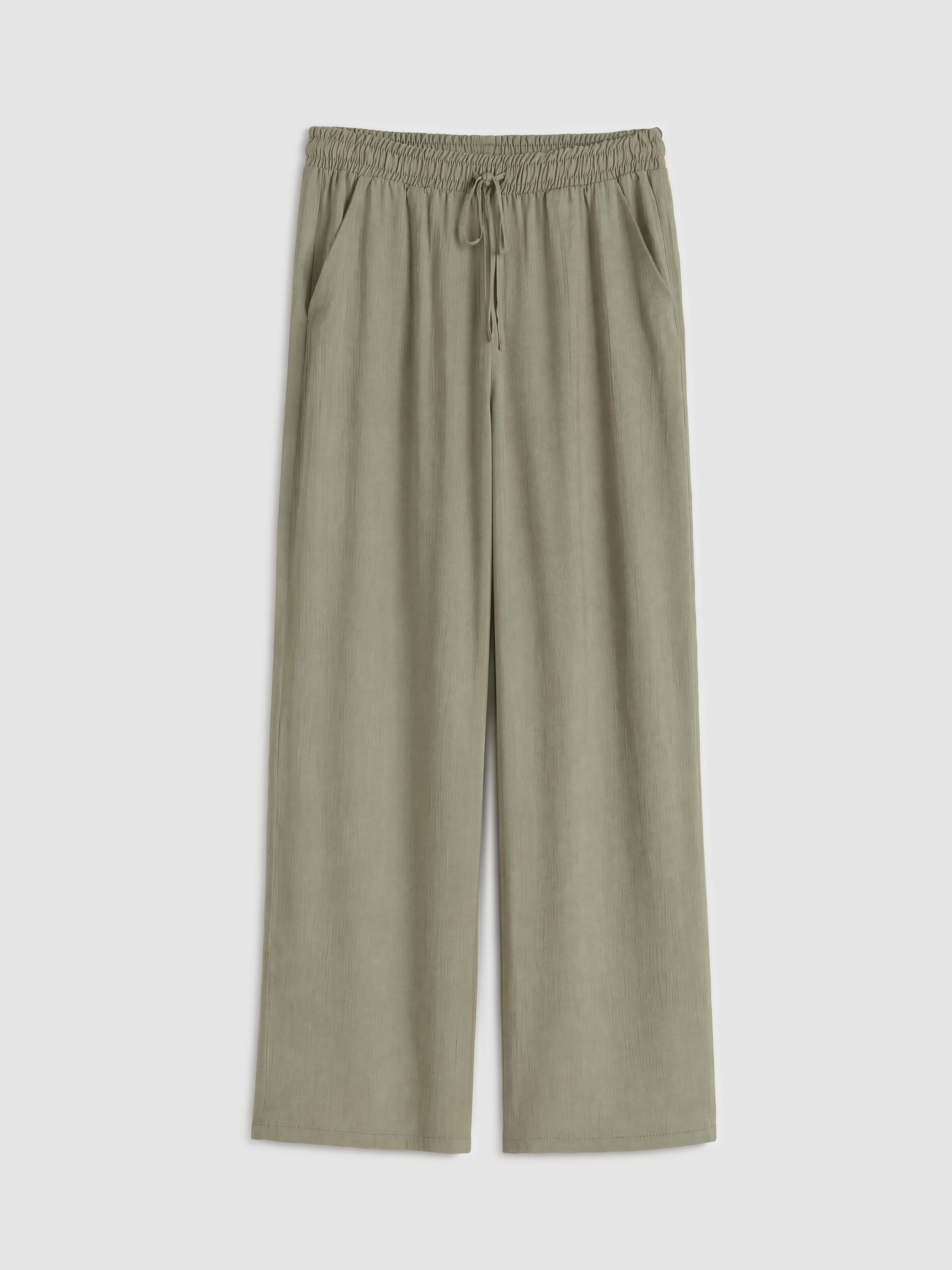 LCWAIKIKI Classic Beli Lastikli Geniş Paça Kadın Pantolon görsel 5