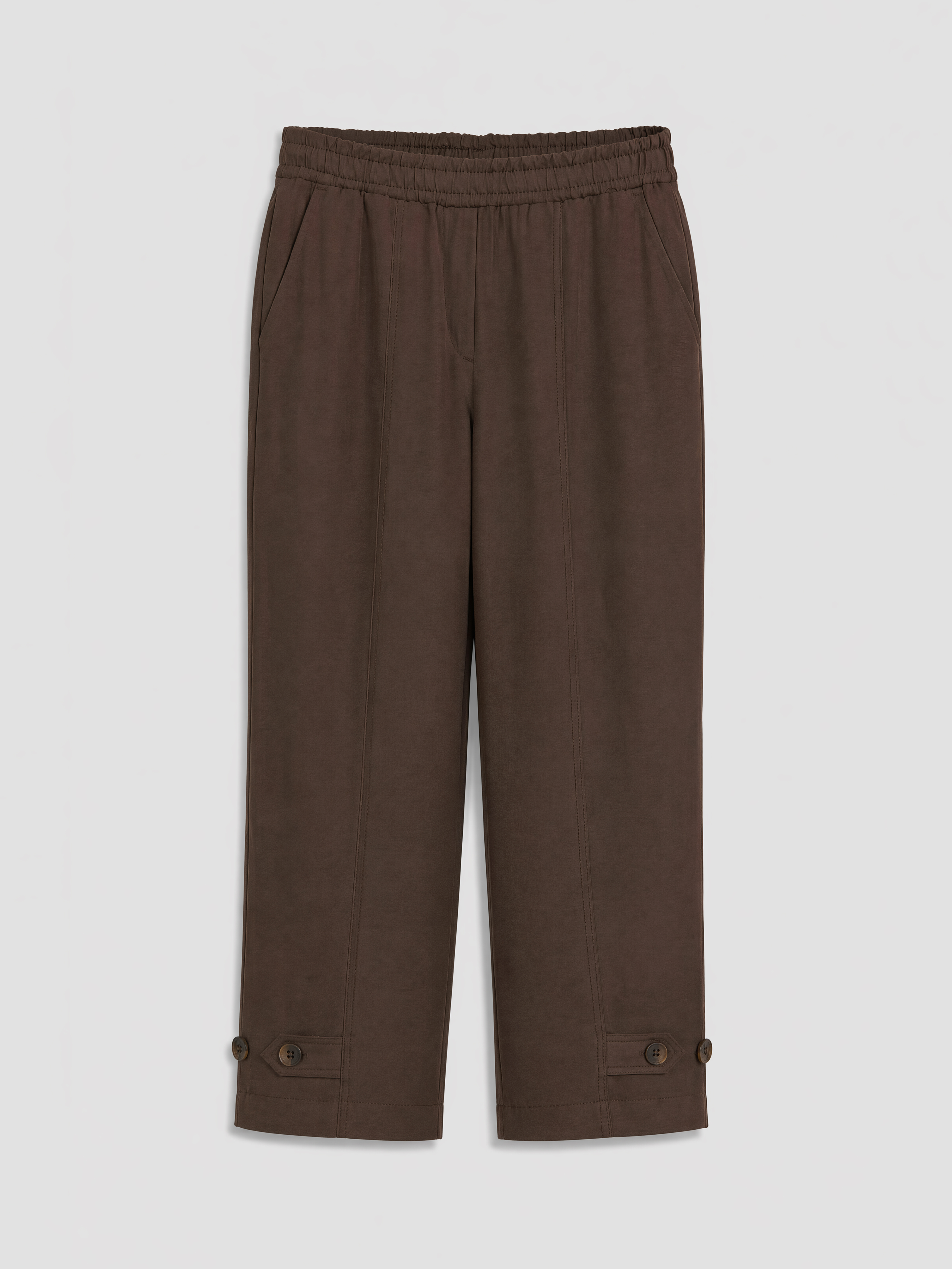 LCWAIKIKI Classic Beli Lastikli Modal Karışımlı Kadın Pantolon görsel 5