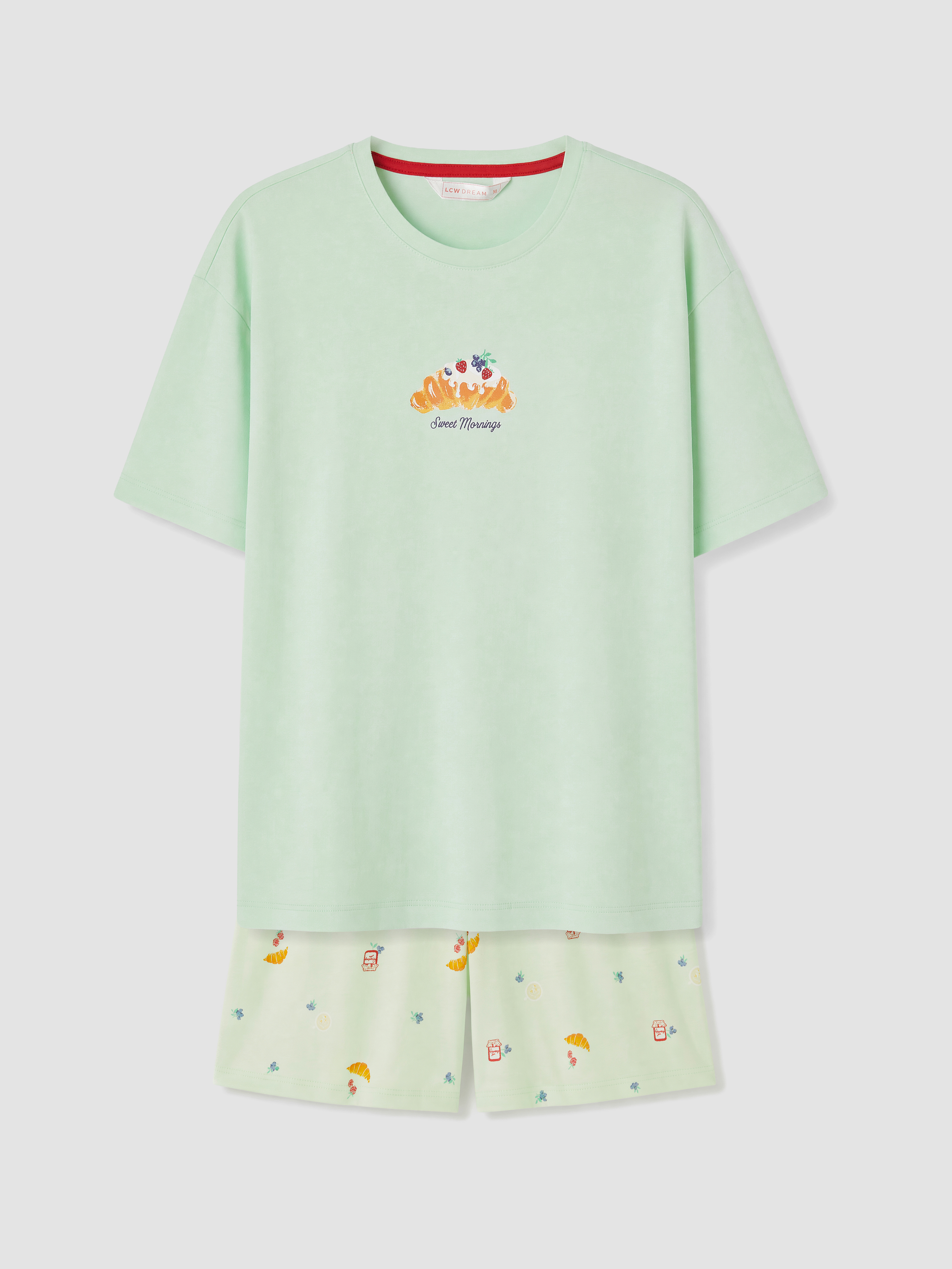 LCW DREAM Baskılı Kadın Şortlu Pijama Takımı görsel 5