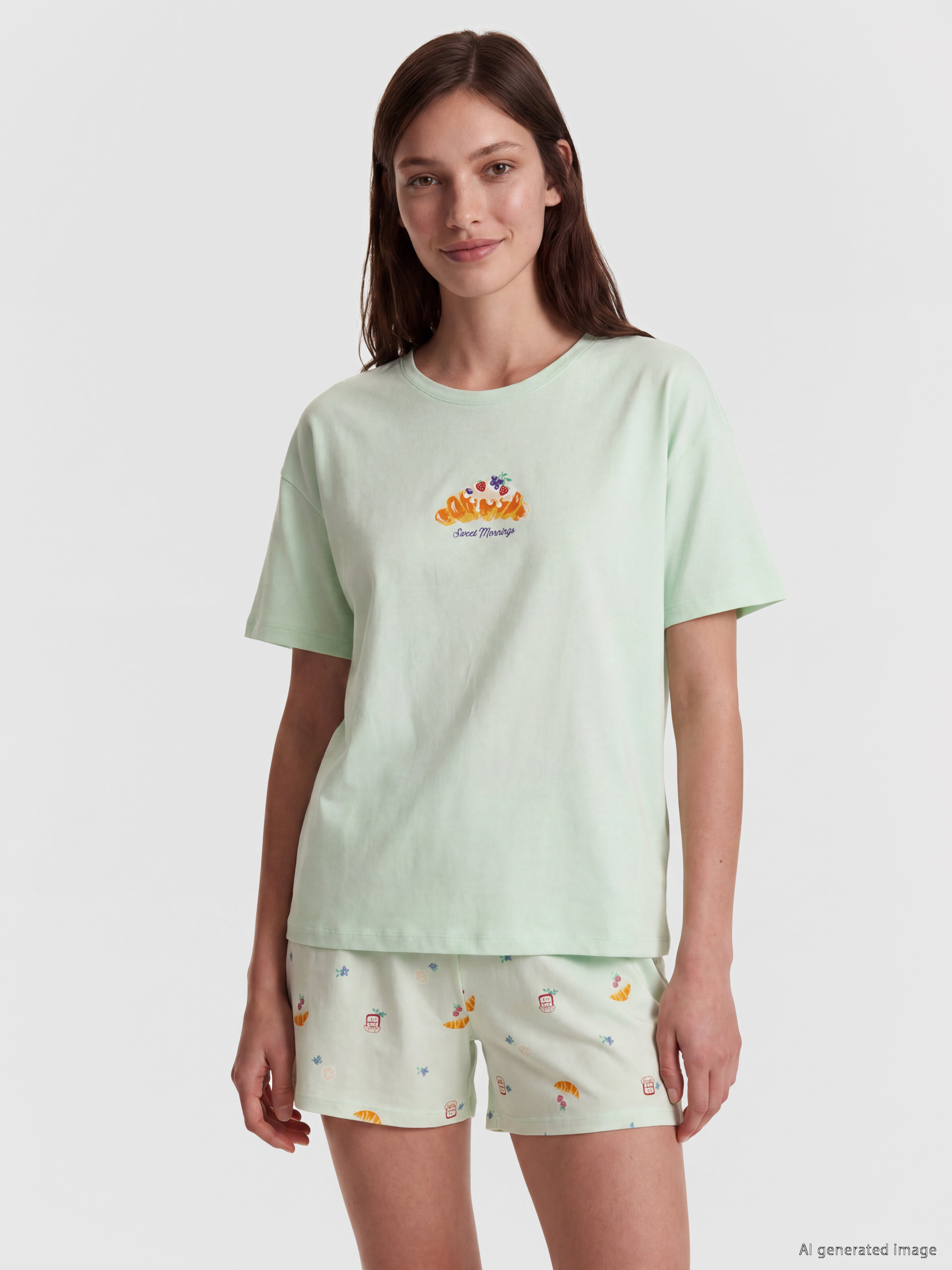 LCW DREAM Baskılı Kadın Şortlu Pijama Takımı