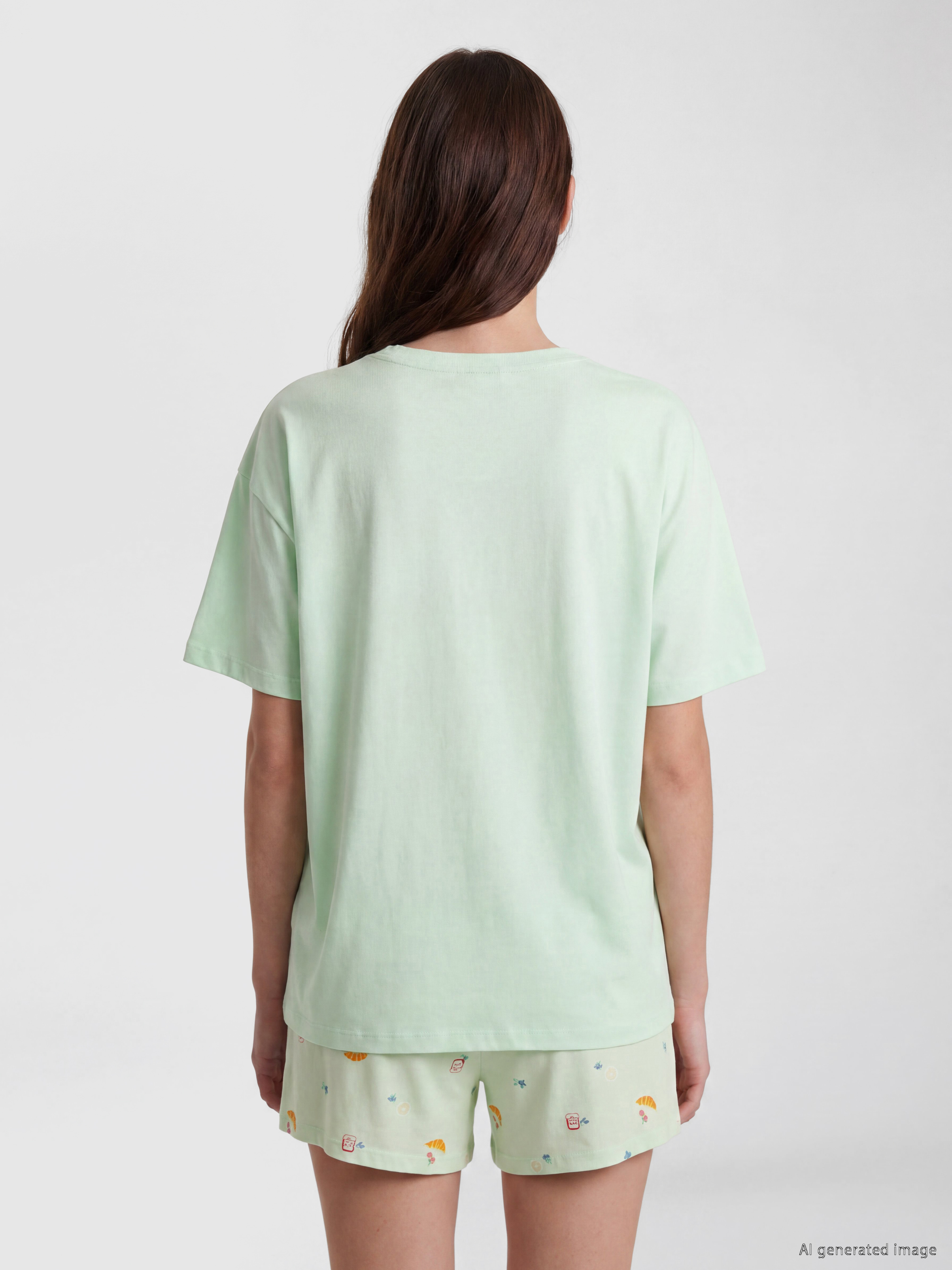 LCW DREAM Baskılı Kadın Şortlu Pijama Takımı görsel 4