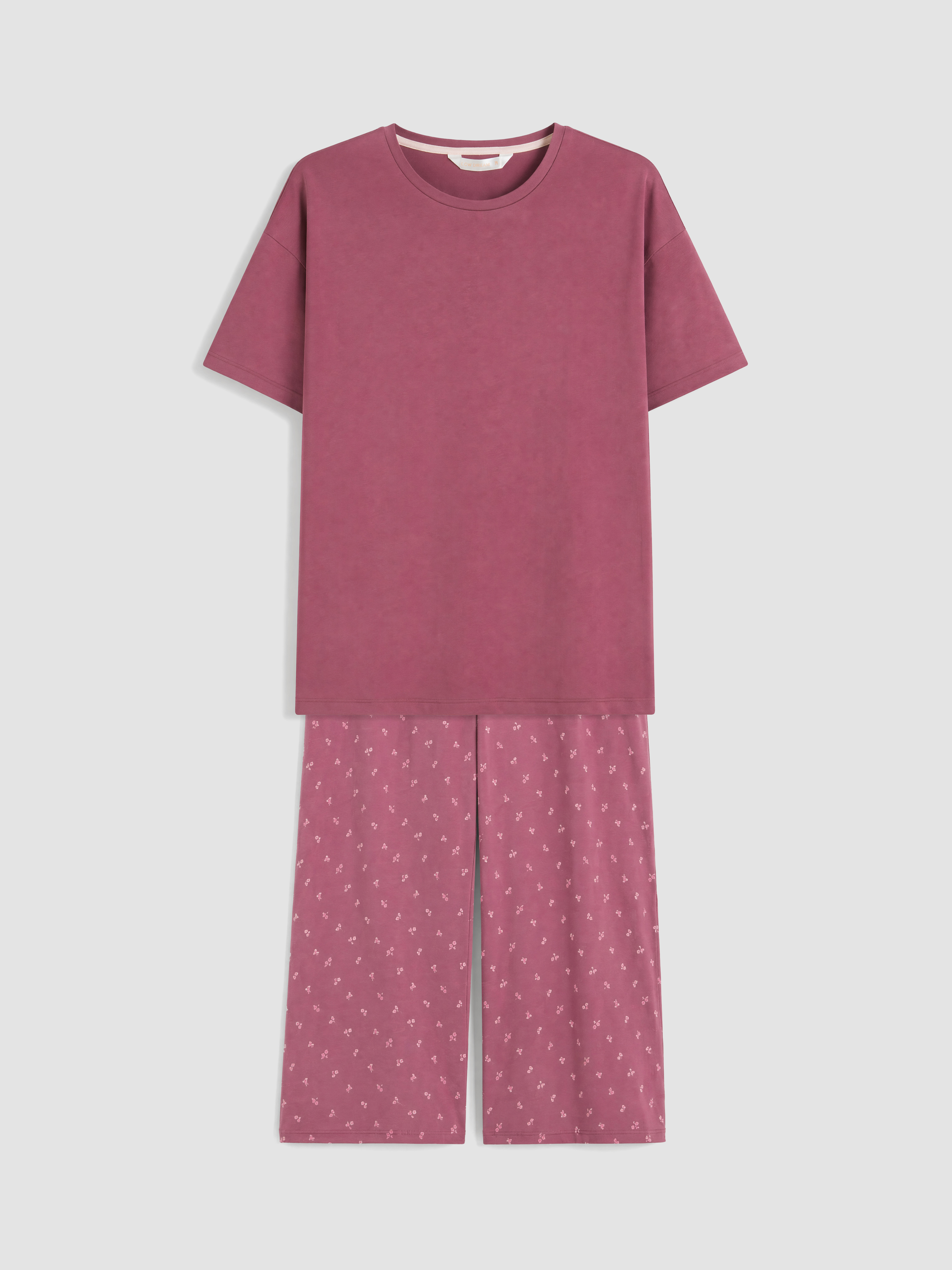 LCW DREAM %100 Pamuklu Kadın Kaprili Pijama Takımı görsel 5