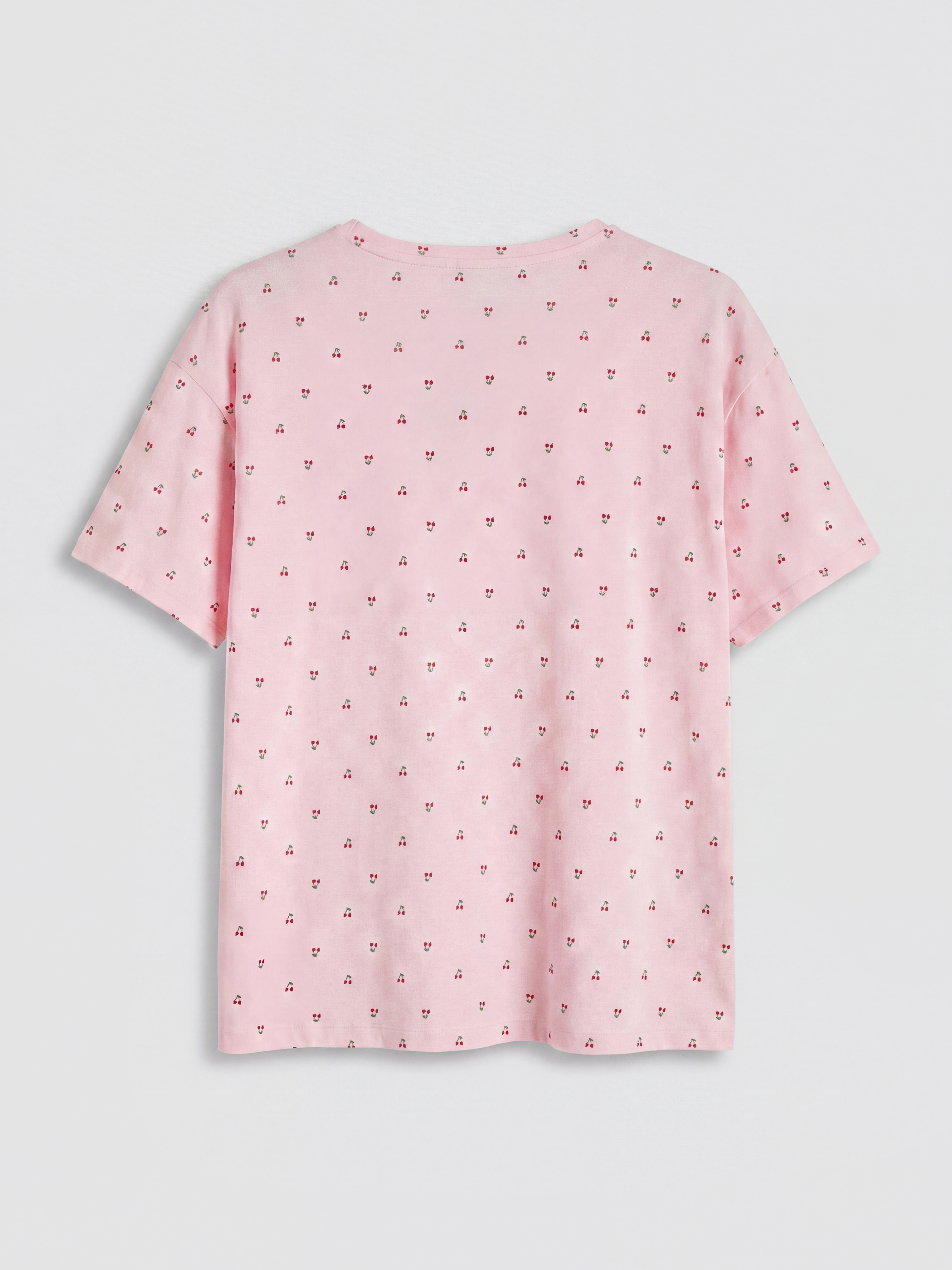 LCW DREAM Kiraz Desenli Kadın Şortlu Pijama Takımı görsel 7