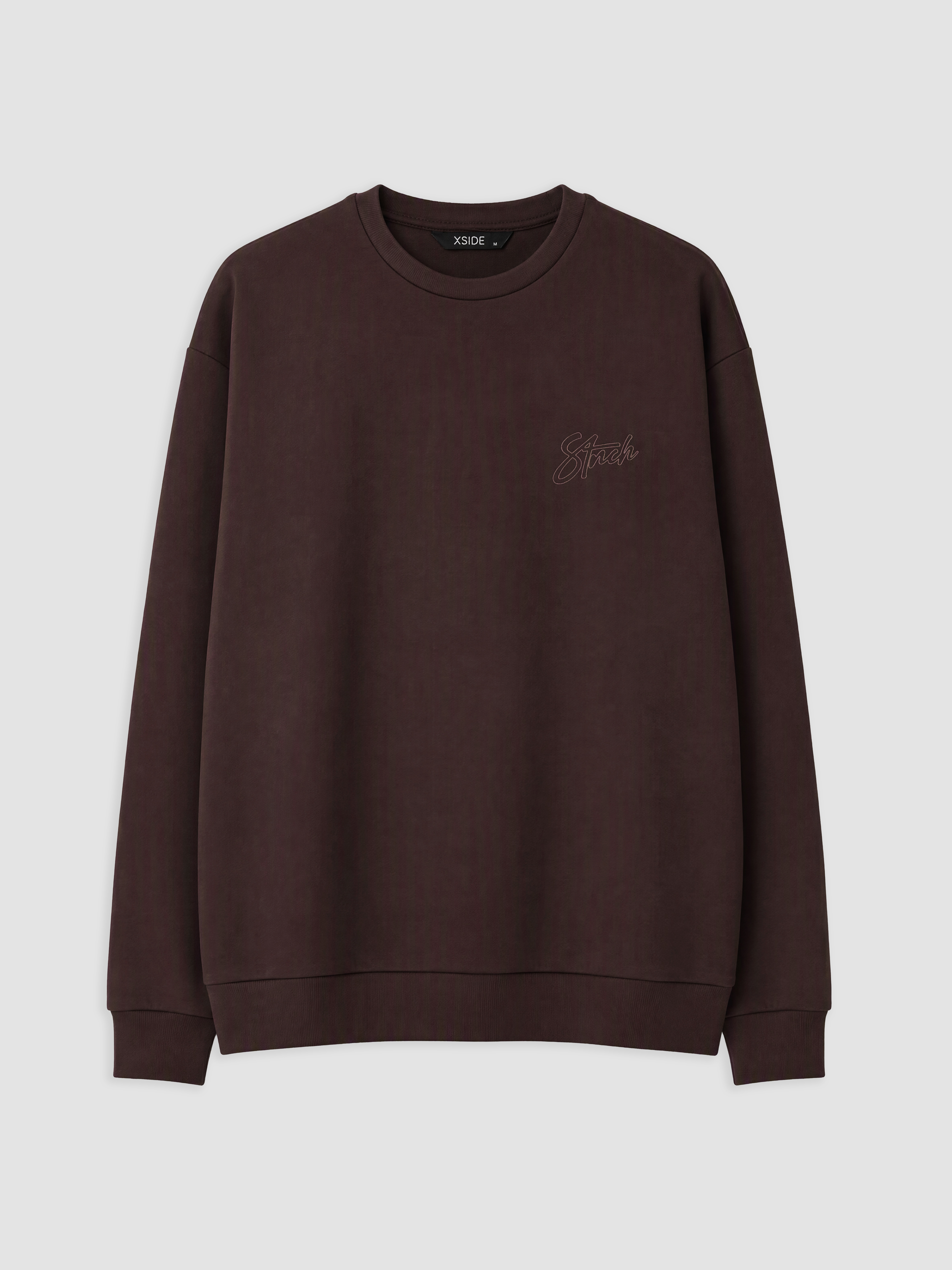 XSIDE Bisiklet Yaka Nakışlı Sweatshirt