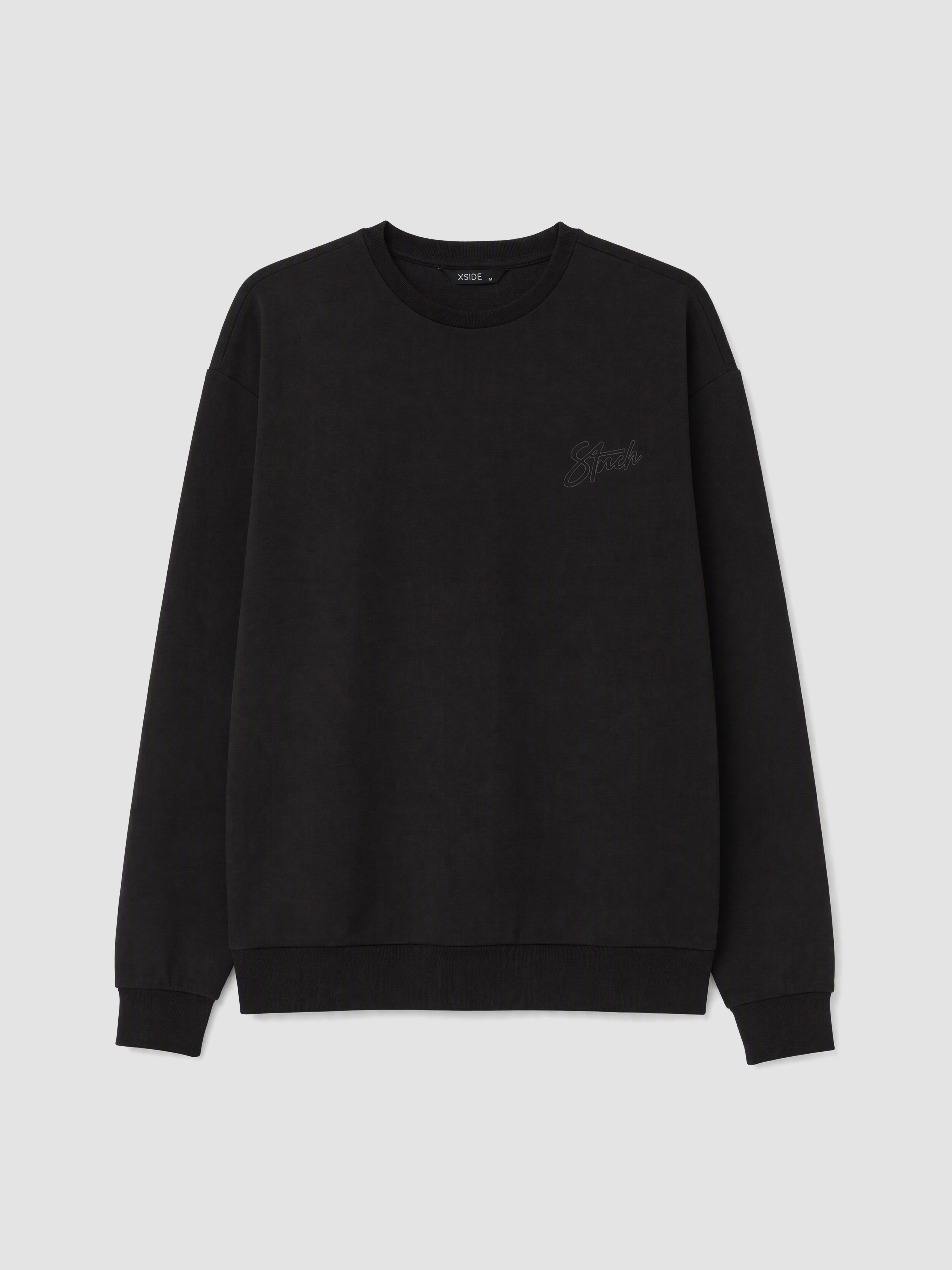 XSIDE Bisiklet Yaka Nakışlı Erkek Sweatshirt