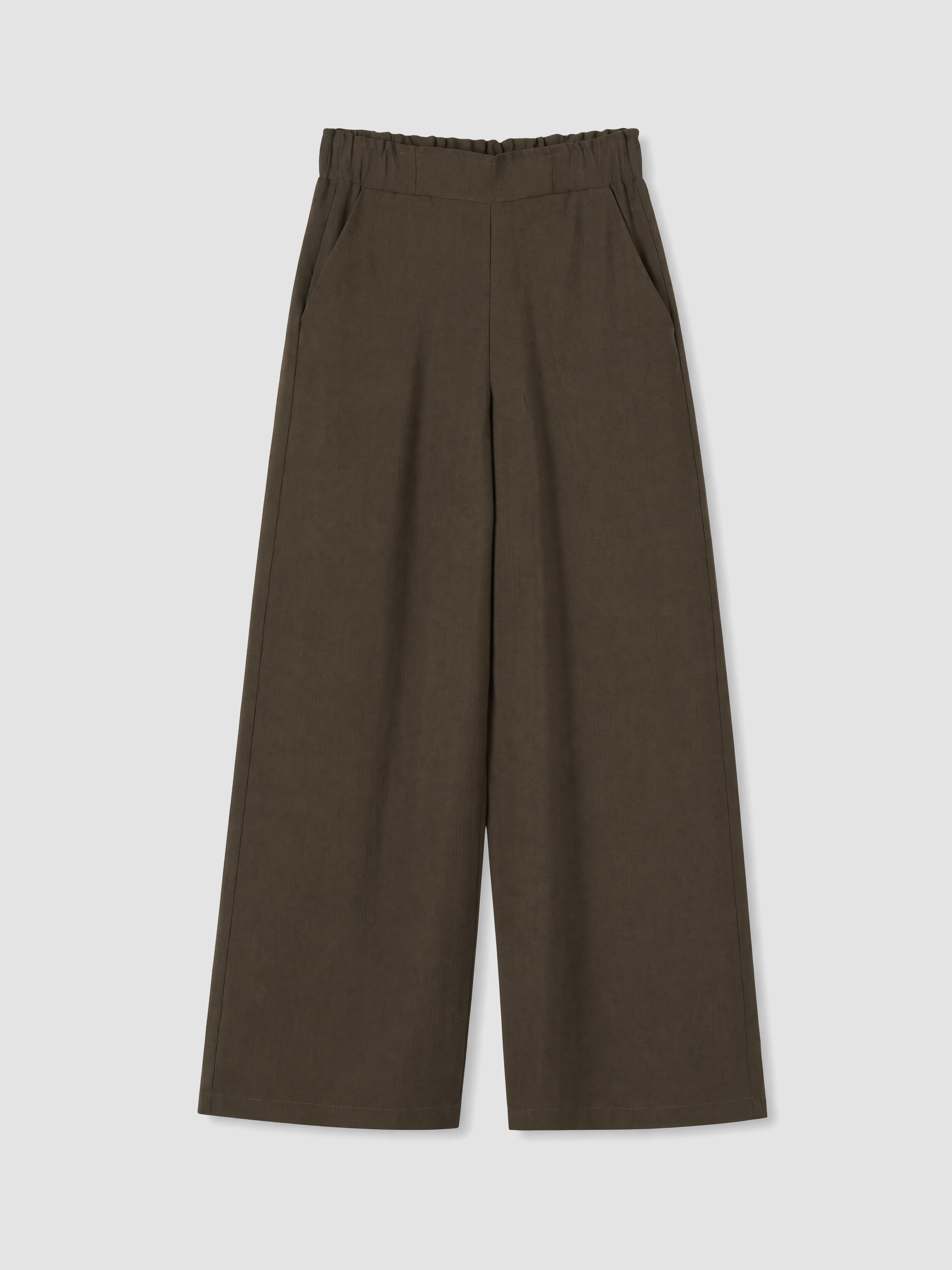 LCWAIKIKI Classic Beli Lastikli Geniş Paça Kadın Pantolon görsel 5