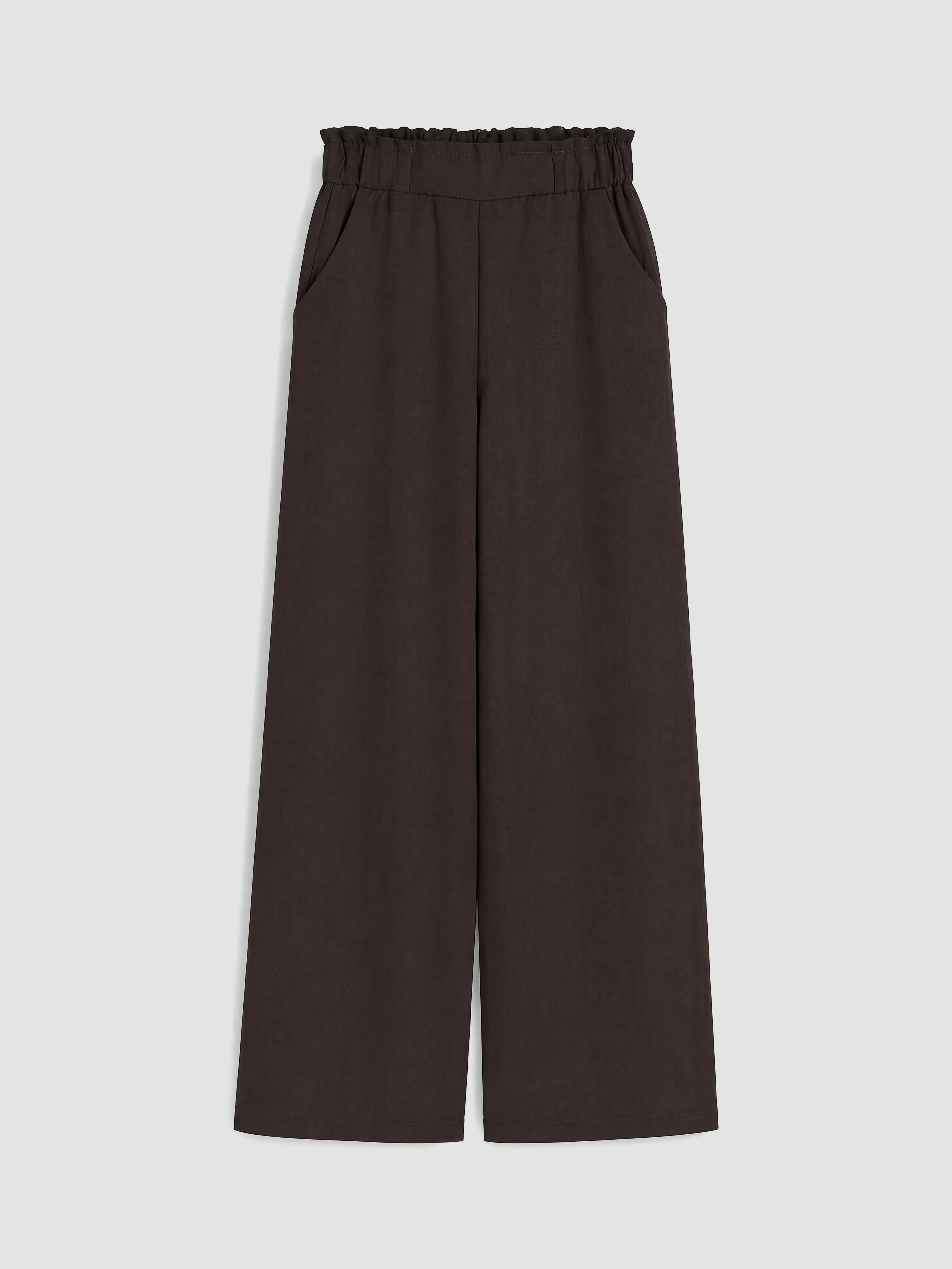 LCWAIKIKI Classic Beli Lastikli Geniş Paça Kadın Pantolon görsel 5