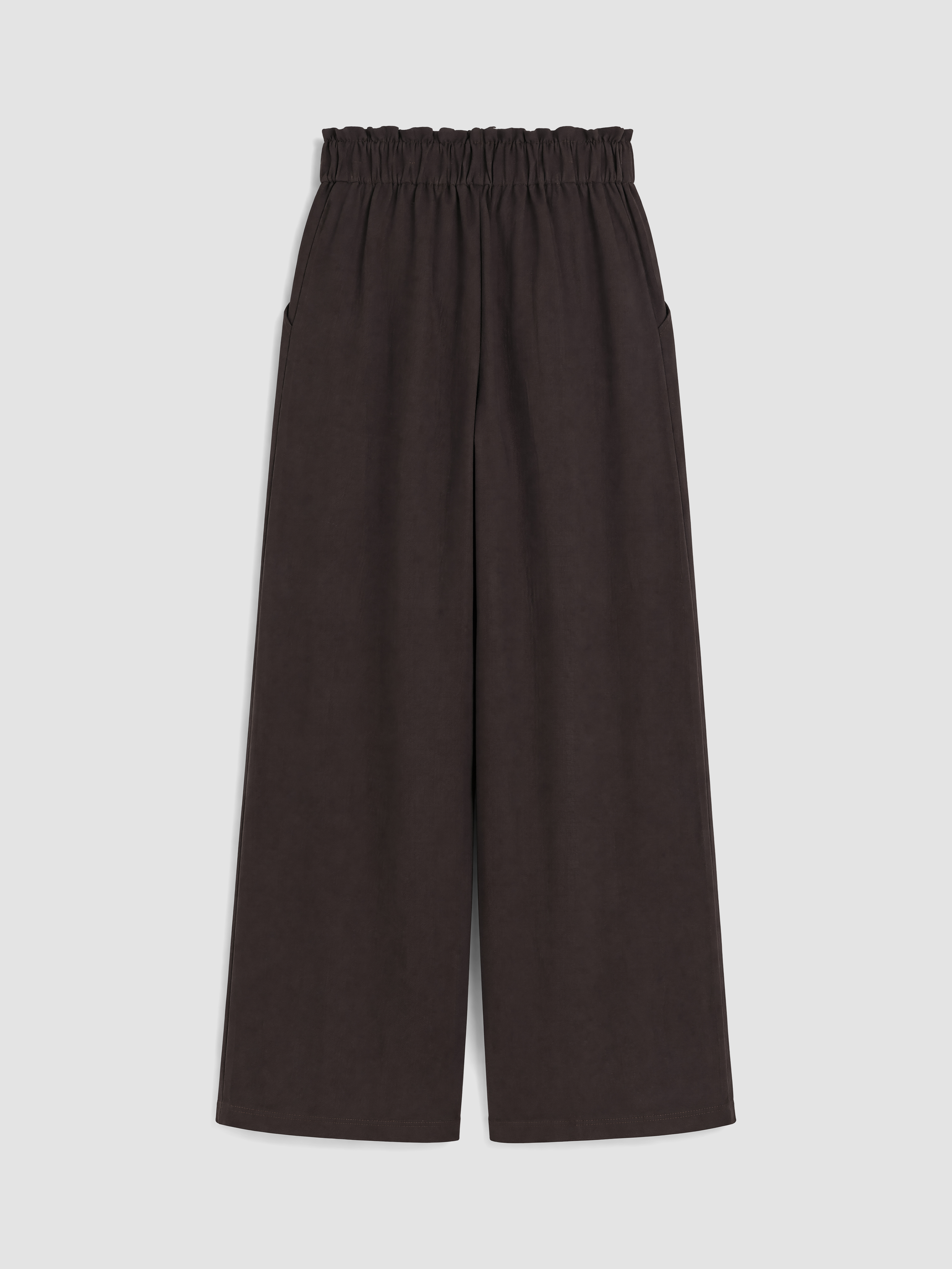 LCWAIKIKI Classic Beli Lastikli Geniş Paça Kadın Pantolon görsel 7