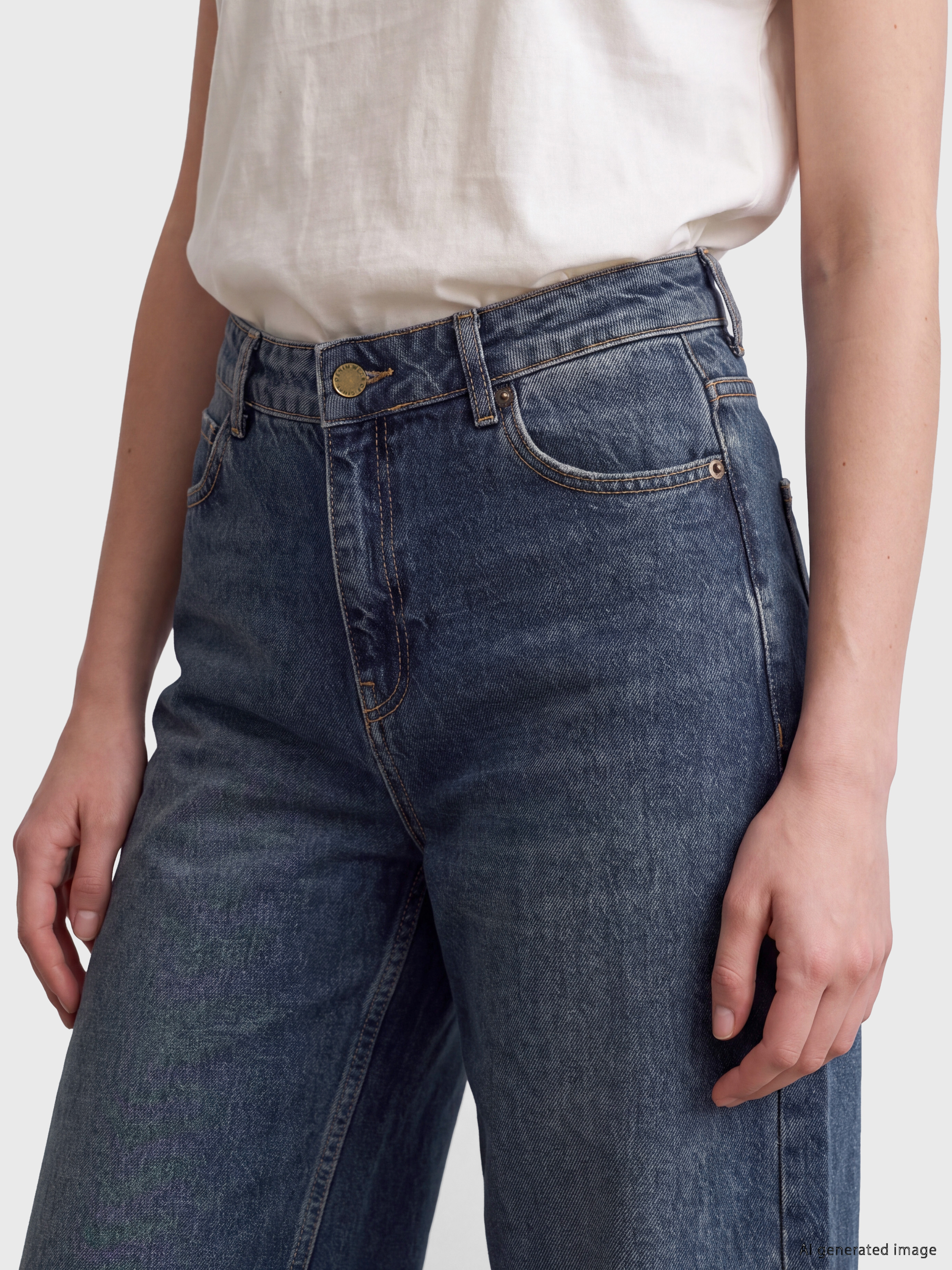 LCW Jeans Wideleg Kadın Jean Pantolon görsel 3