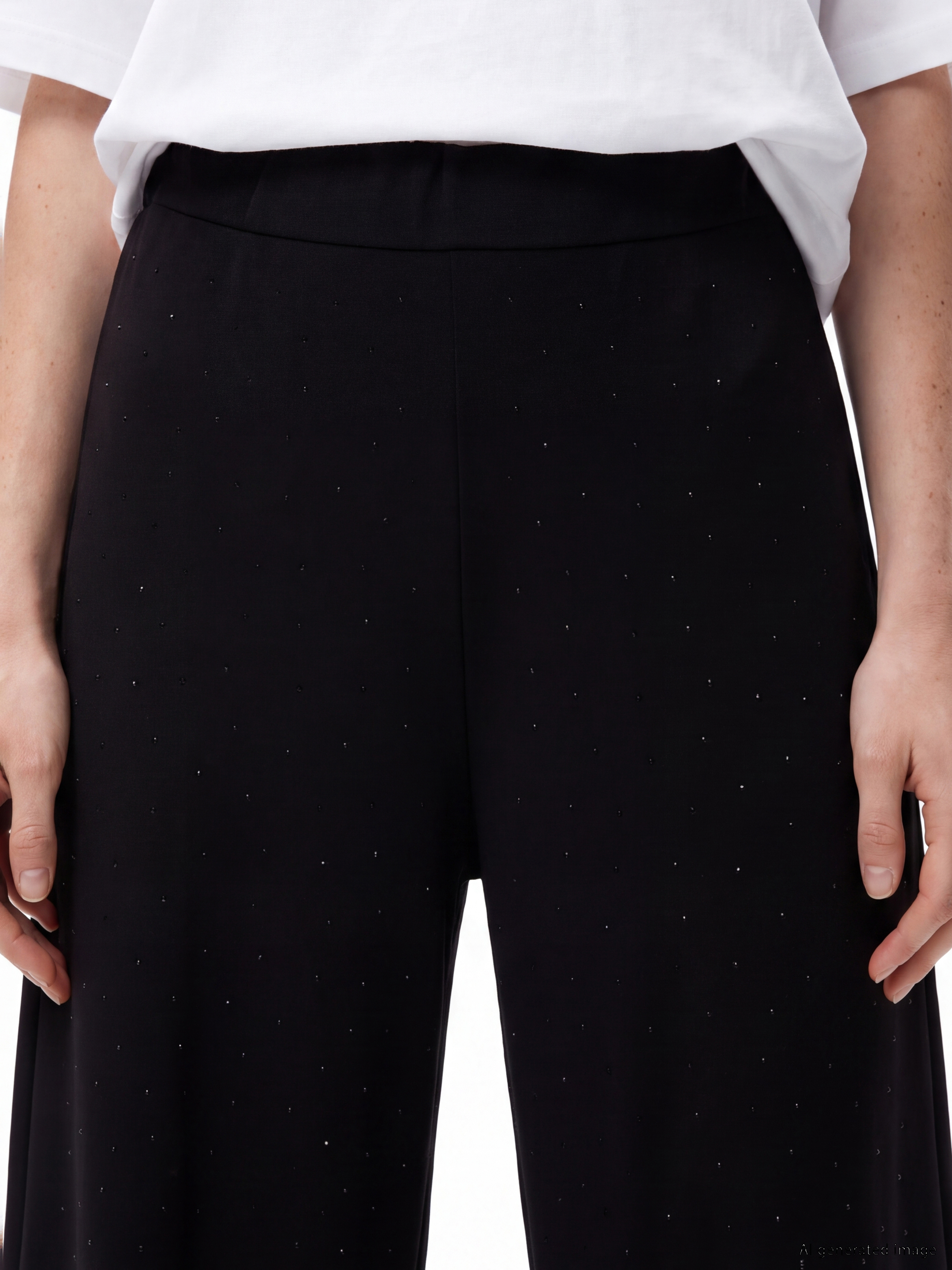 LCW Comfort Beli Lastikli Taşlı Kadın Eşofman Altı görsel 3