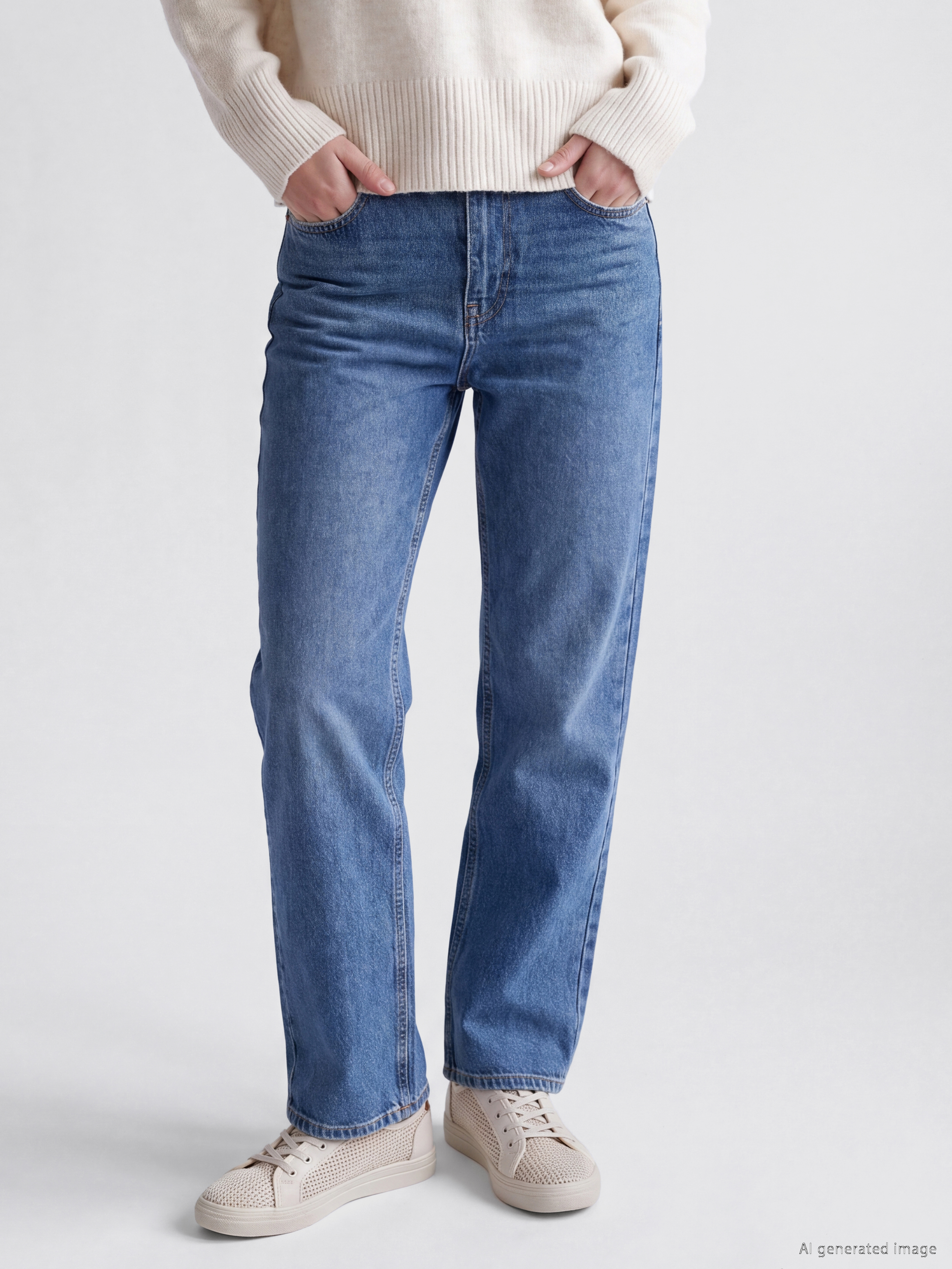 LCW Jeans Straight Fit Kadın Jean Pantolon görsel 2
