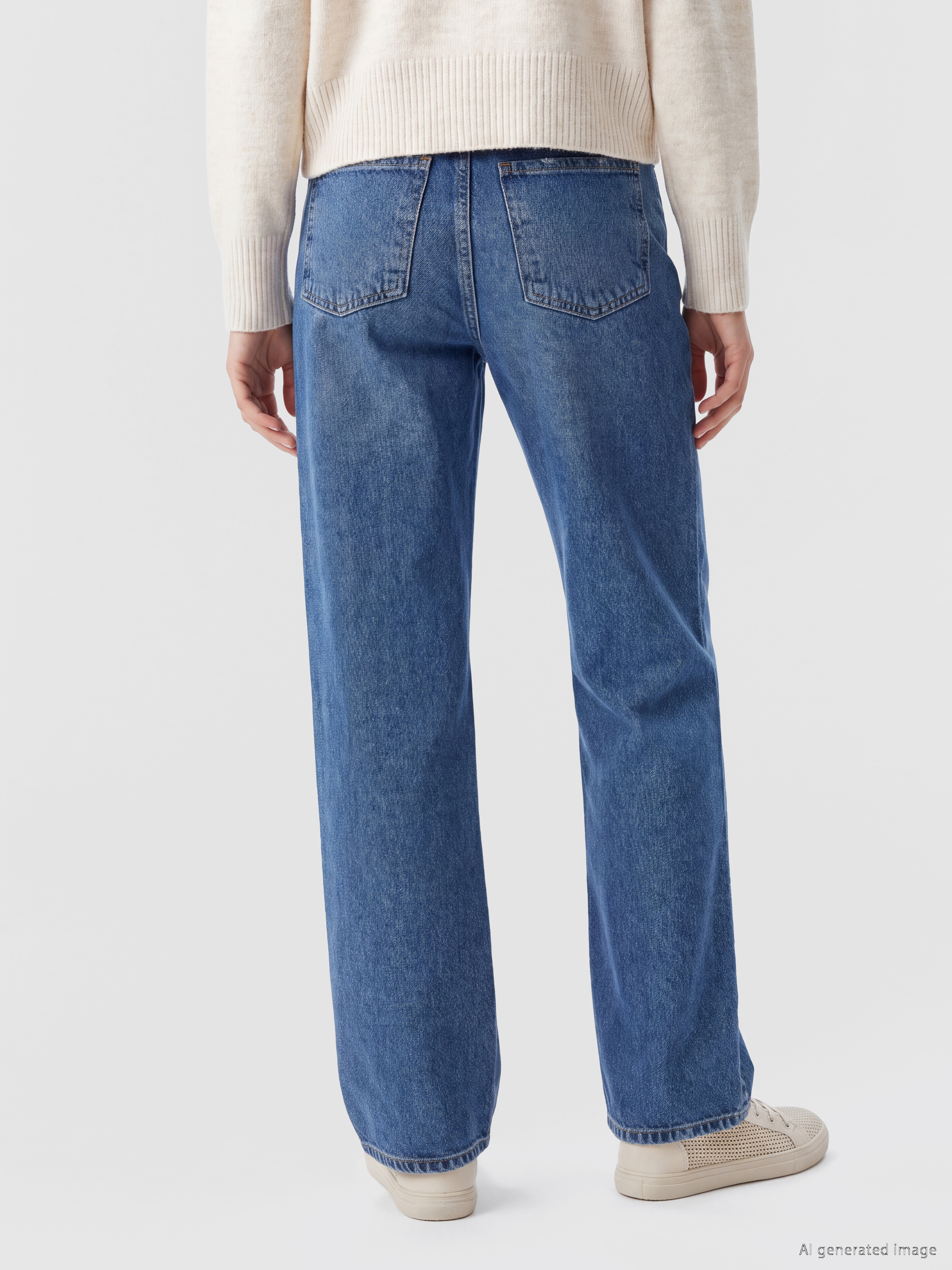 LCW Jeans Straight Fit Kadın Jean Pantolon görsel 4