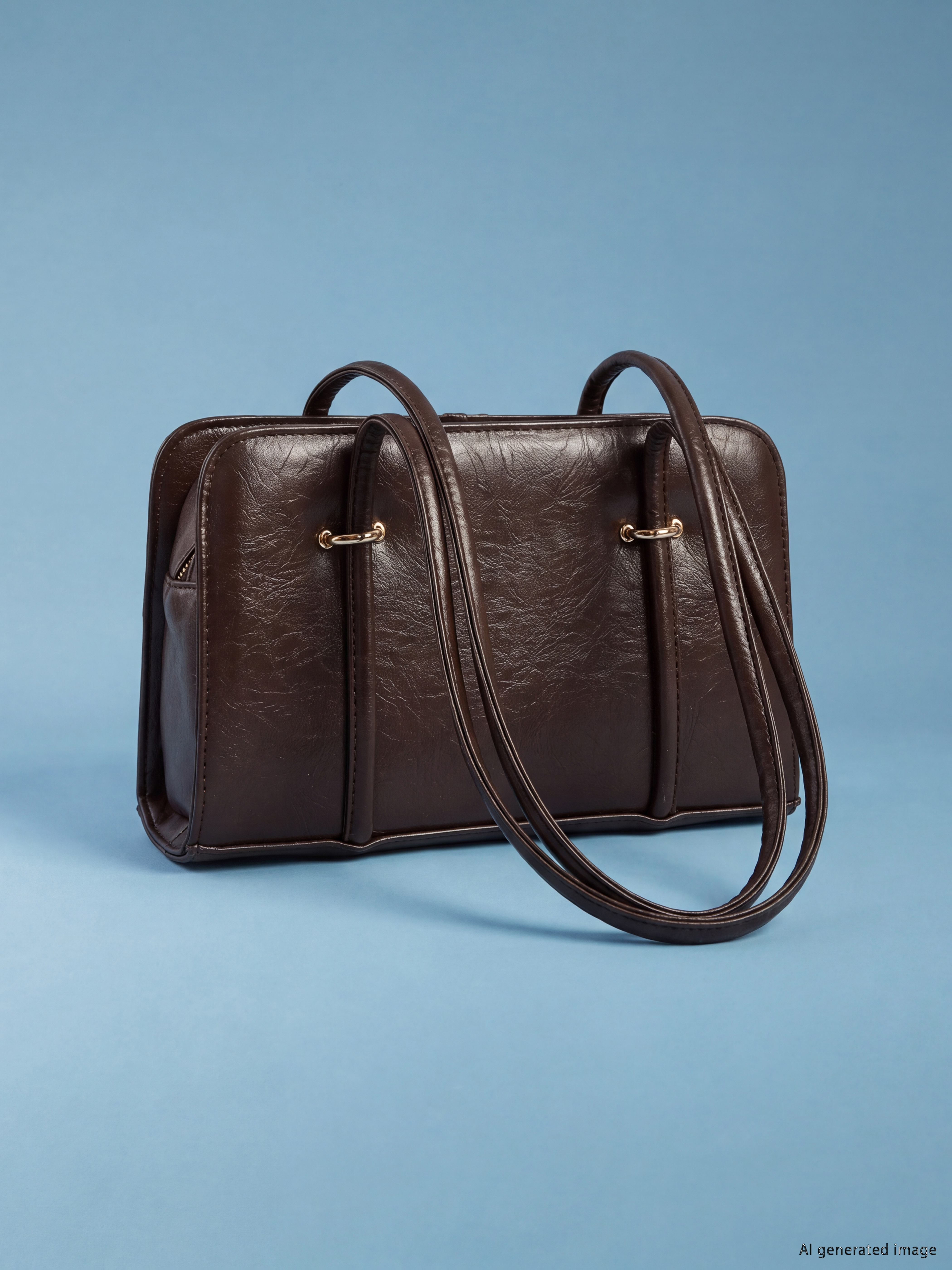 LCW ACCESSORIES Deri Görünümlü Çift Askılı Kadın Omuz Çantası