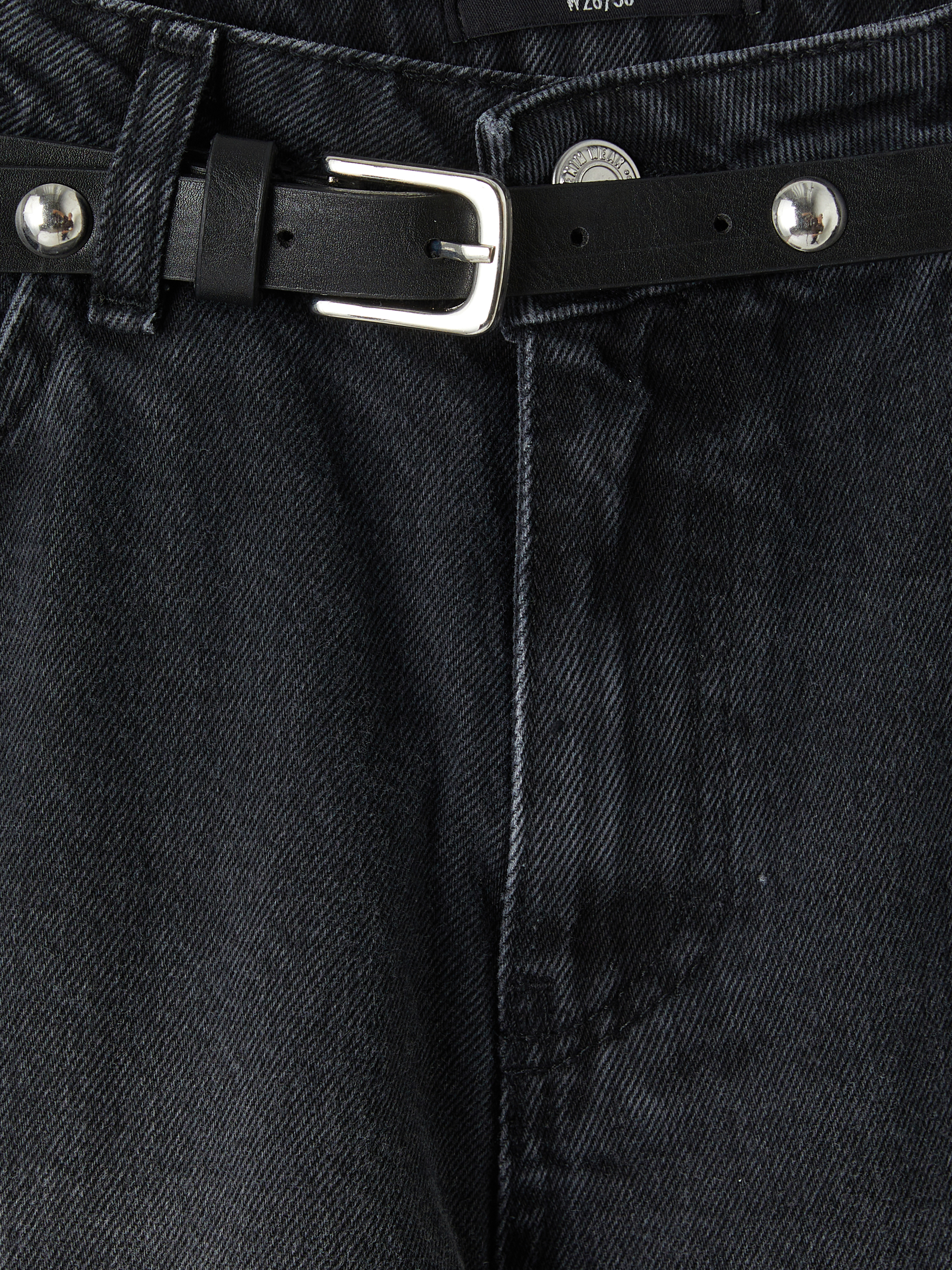 LCW Jeans Beli Kemerli Wideleg Kadın Jean Pantolon görsel 6