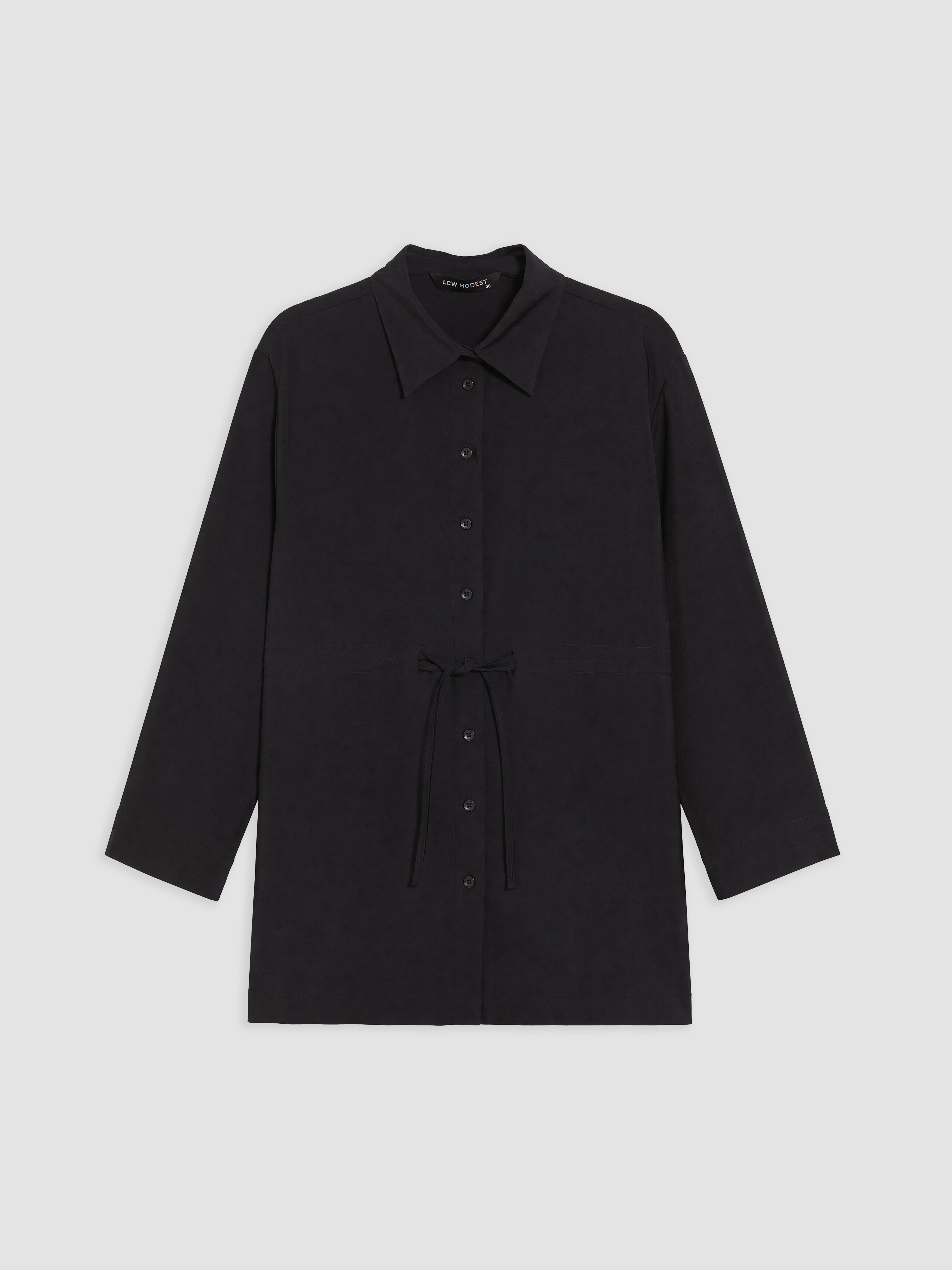 LCW Modest Bağlamalı Kadın Gömlek Tunik görsel 5