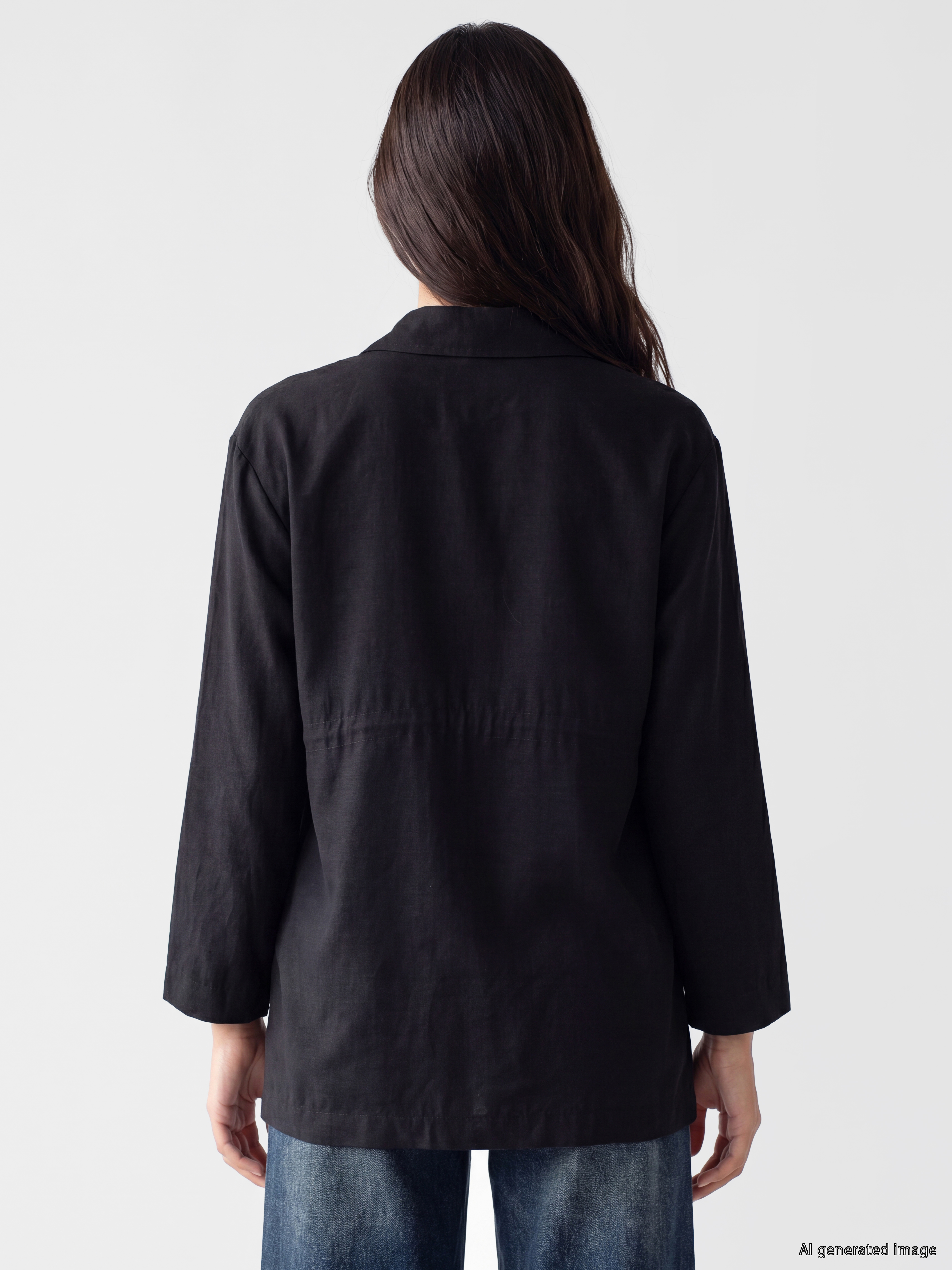 LCW Modest Bağlamalı Kadın Gömlek Tunik görsel 4