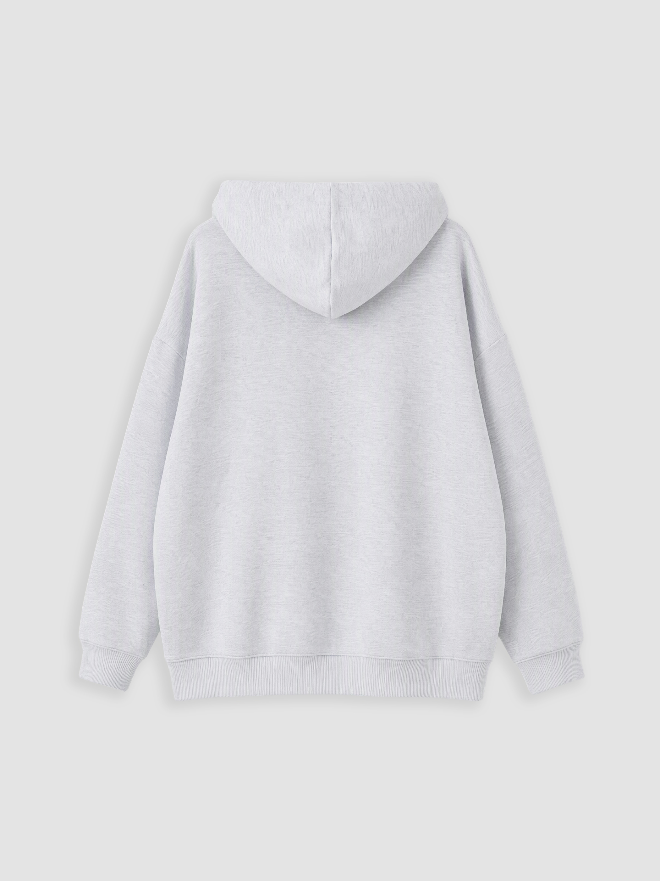 LCW Modest Kapüşonlu Oversize Kadın Kalın Fermuarlı Sweatshirt görsel 7
