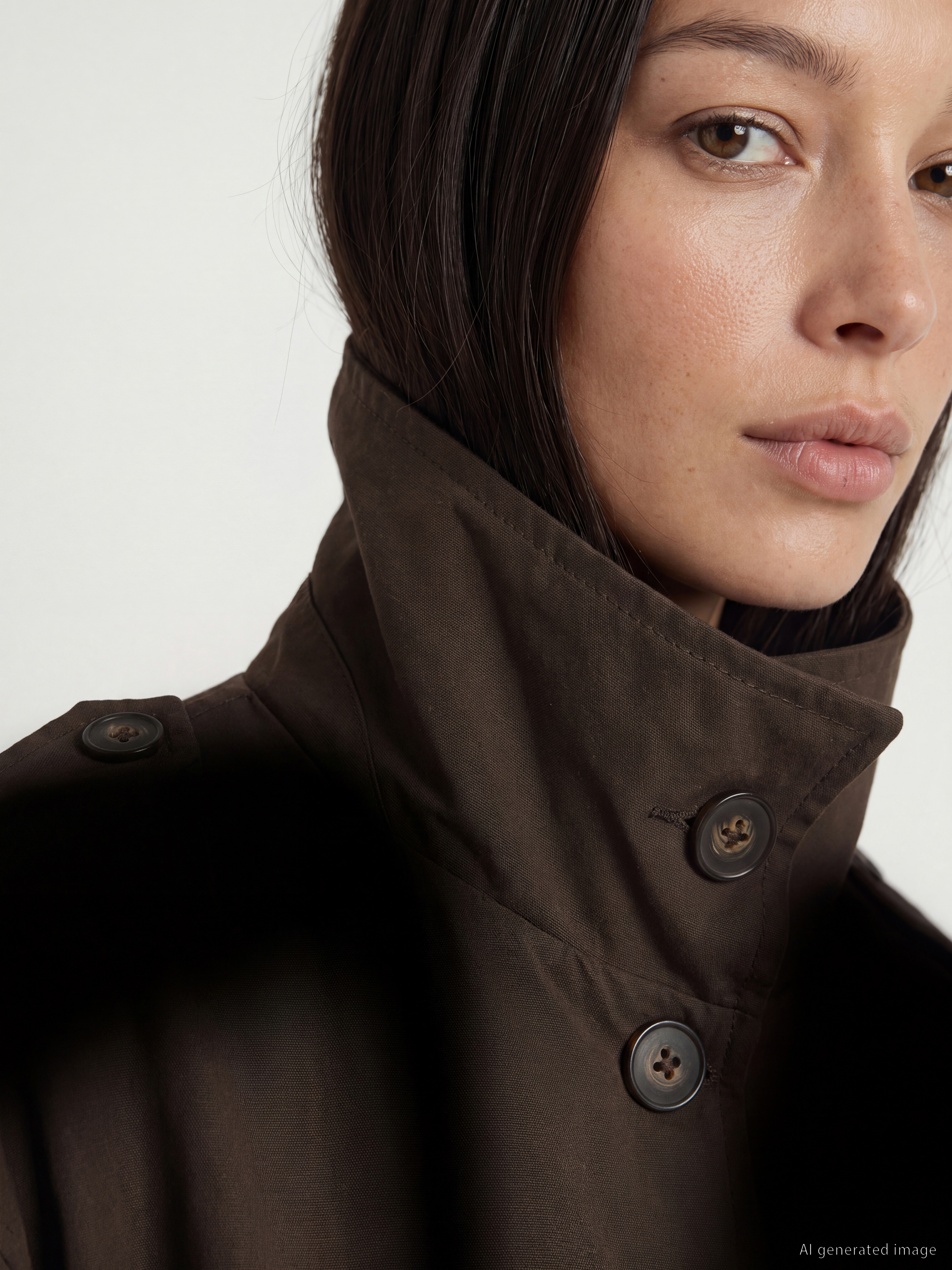 LC WAIKIKI Kuşaklı Oversize Kadın Trençkot görsel 3