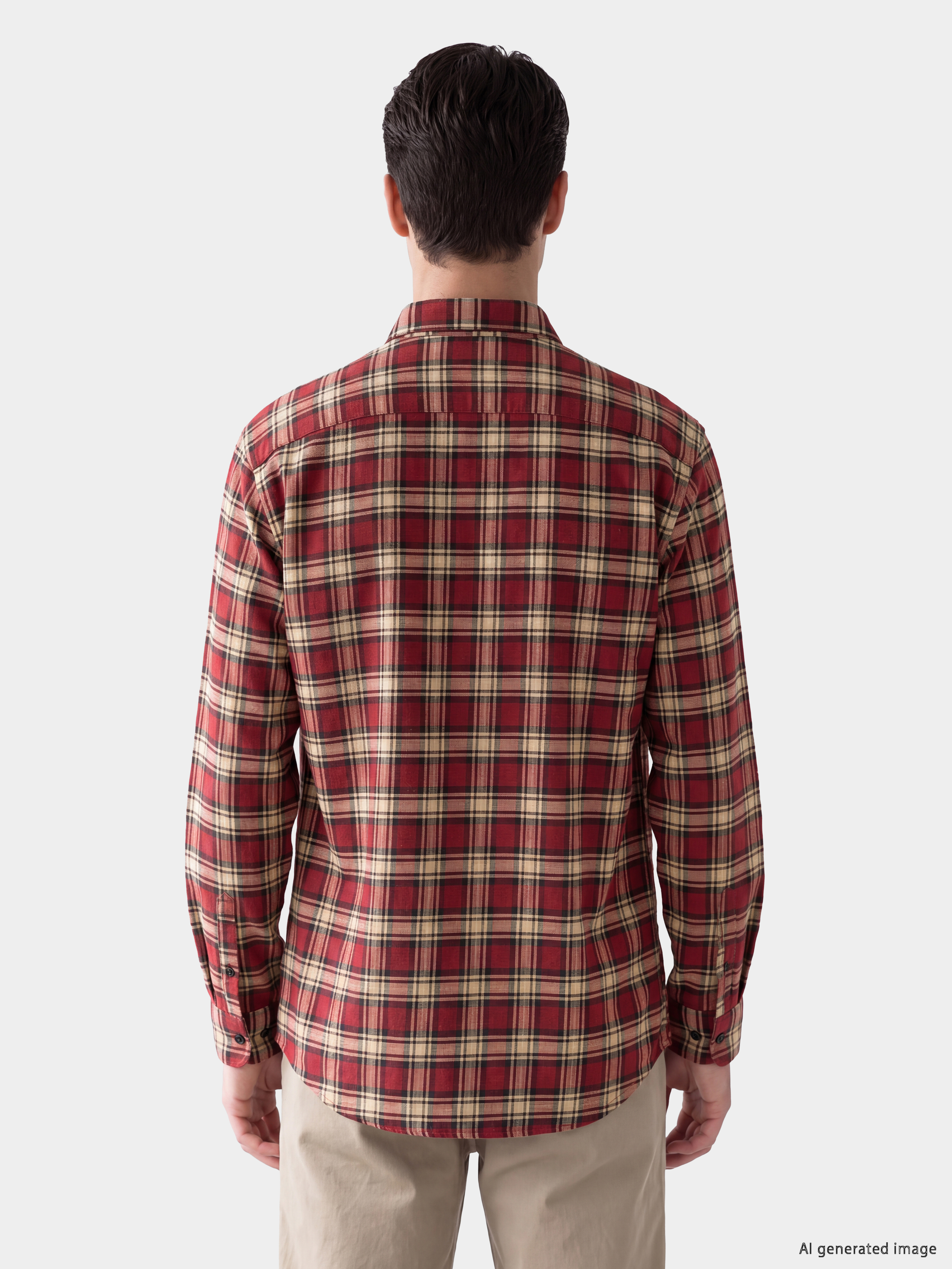 LCW ECO Regular Fit Ekose Erkek Gömlek Ceket görsel 3
