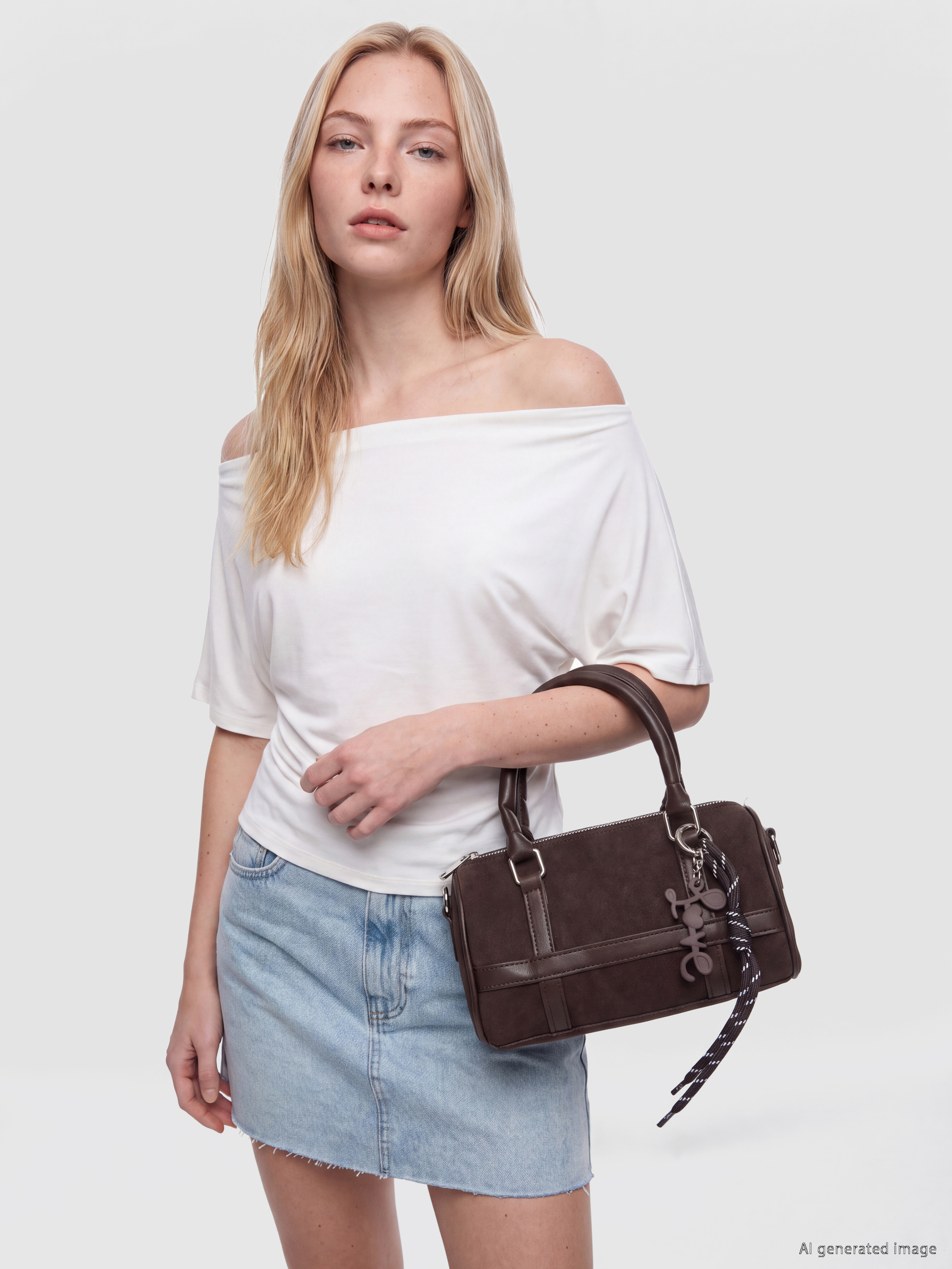 LCW ACCESSORIES Süet Kadın Omuz Çantası