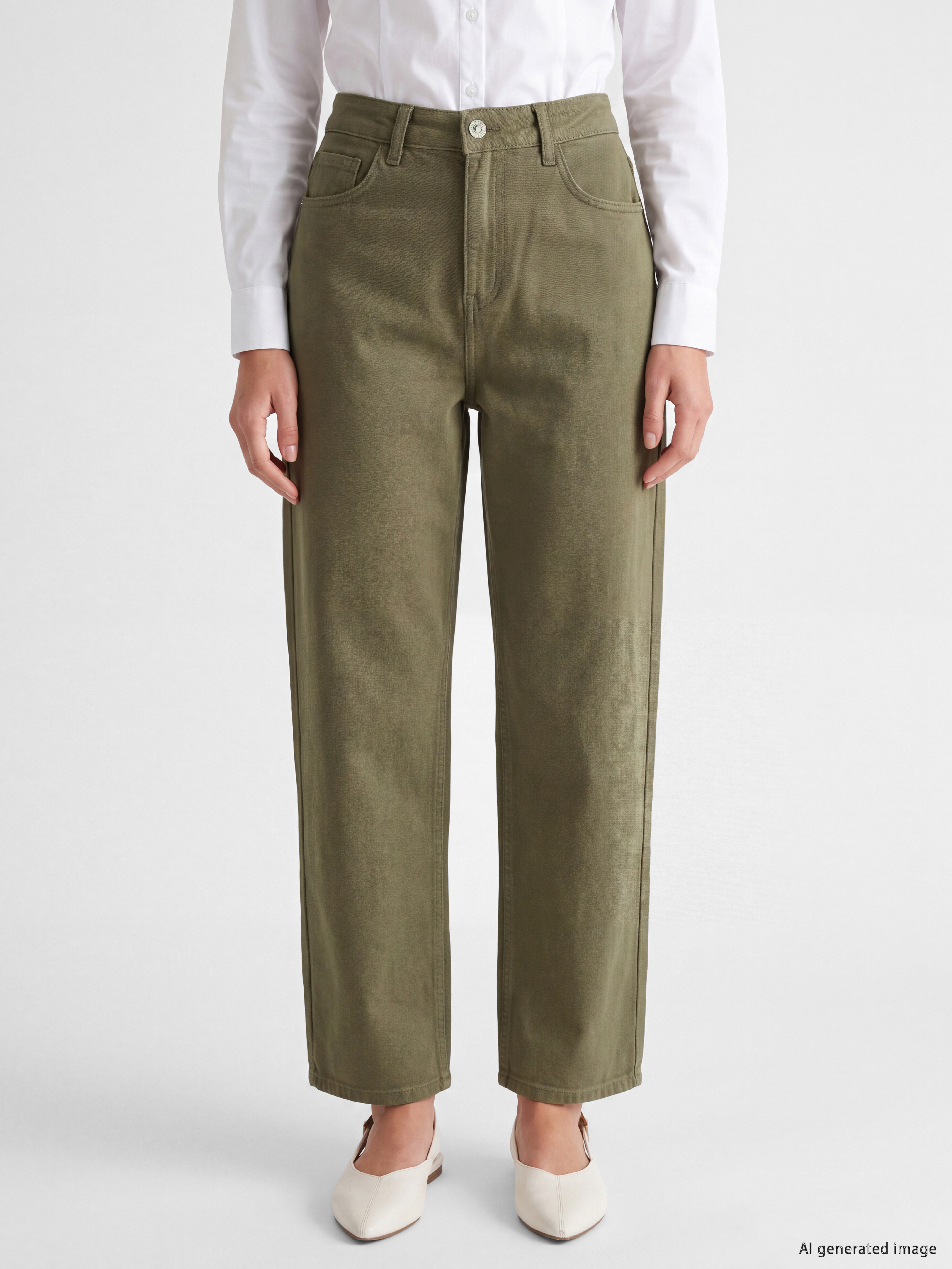 LCWAIKIKI Classic Mom Fit Kadın Jean Pantolon görsel 3